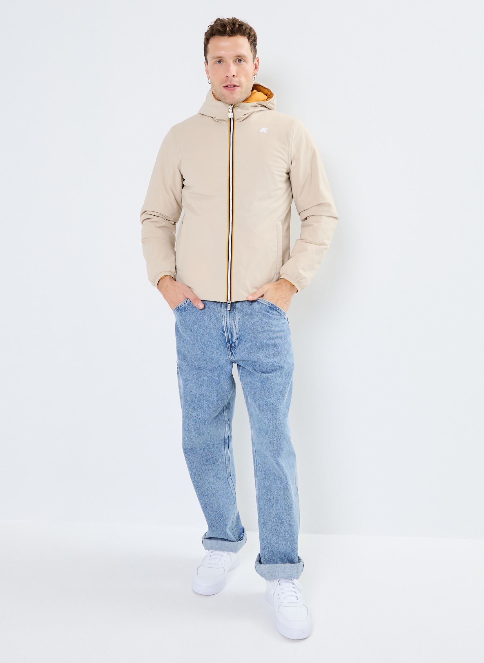 Wasserdichte Jacken Jack Warm Double - Reversible herren mehrfarbig K-Way Wasserdichte Jacken Jack Warm Double - Reversible herren mehrfarbig BEIGE G -YELLOW I