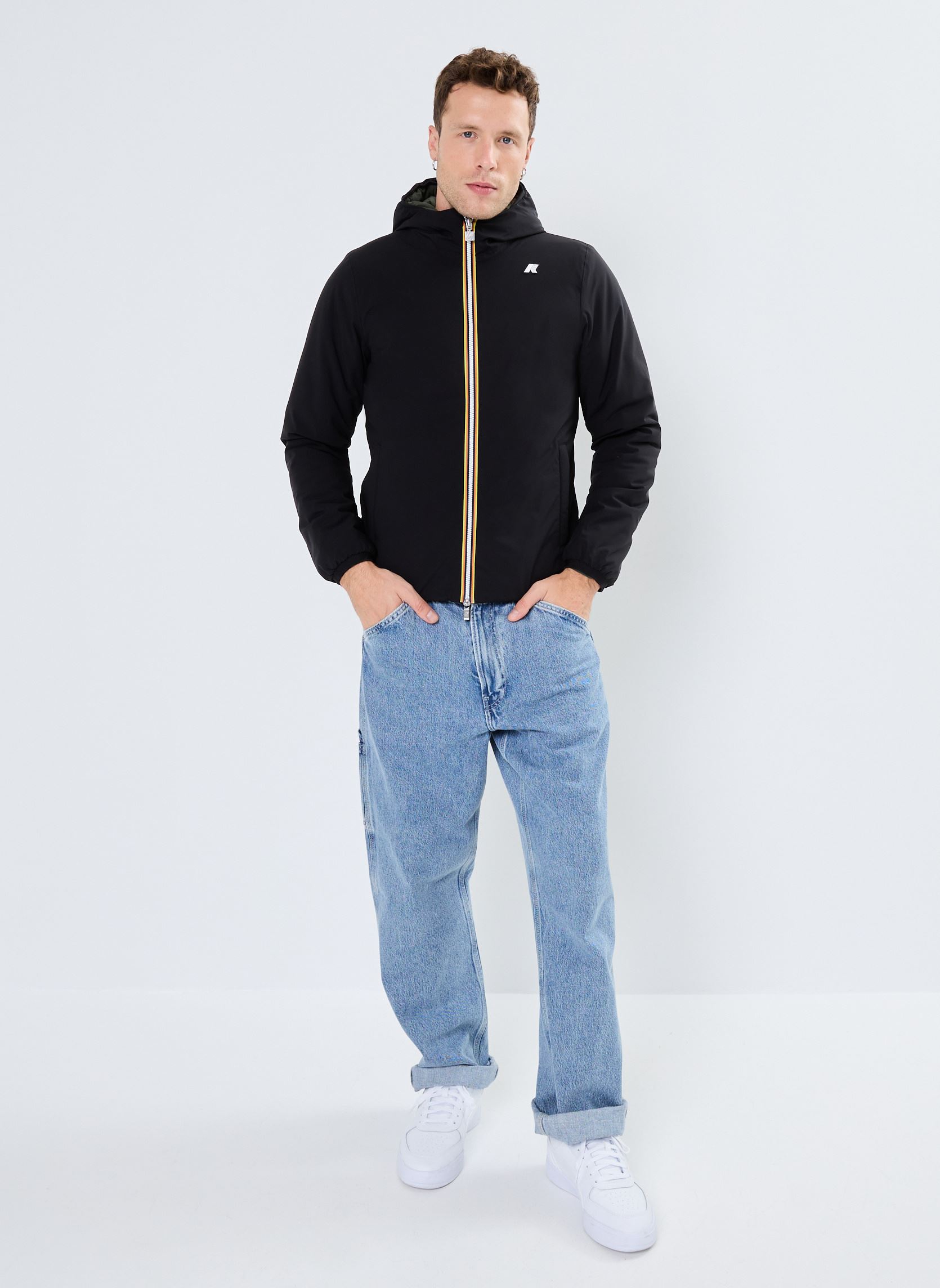 Vestes imperméables Jack Warm Double - Reversible homme multicolore K-Way Vestes imperméables Jack Warm Double - Reversible homme multicolore BLACK PURE-GREEN BLACKISH