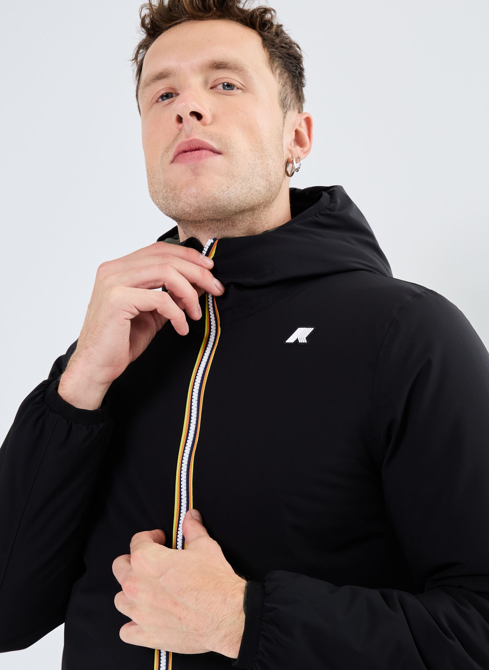 Vestes imperméables Jack Warm Double - Reversible homme multicolore K-Way Vestes imperméables Jack Warm Double - Reversible homme multicolore BLACK PURE-GREEN BLACKISH