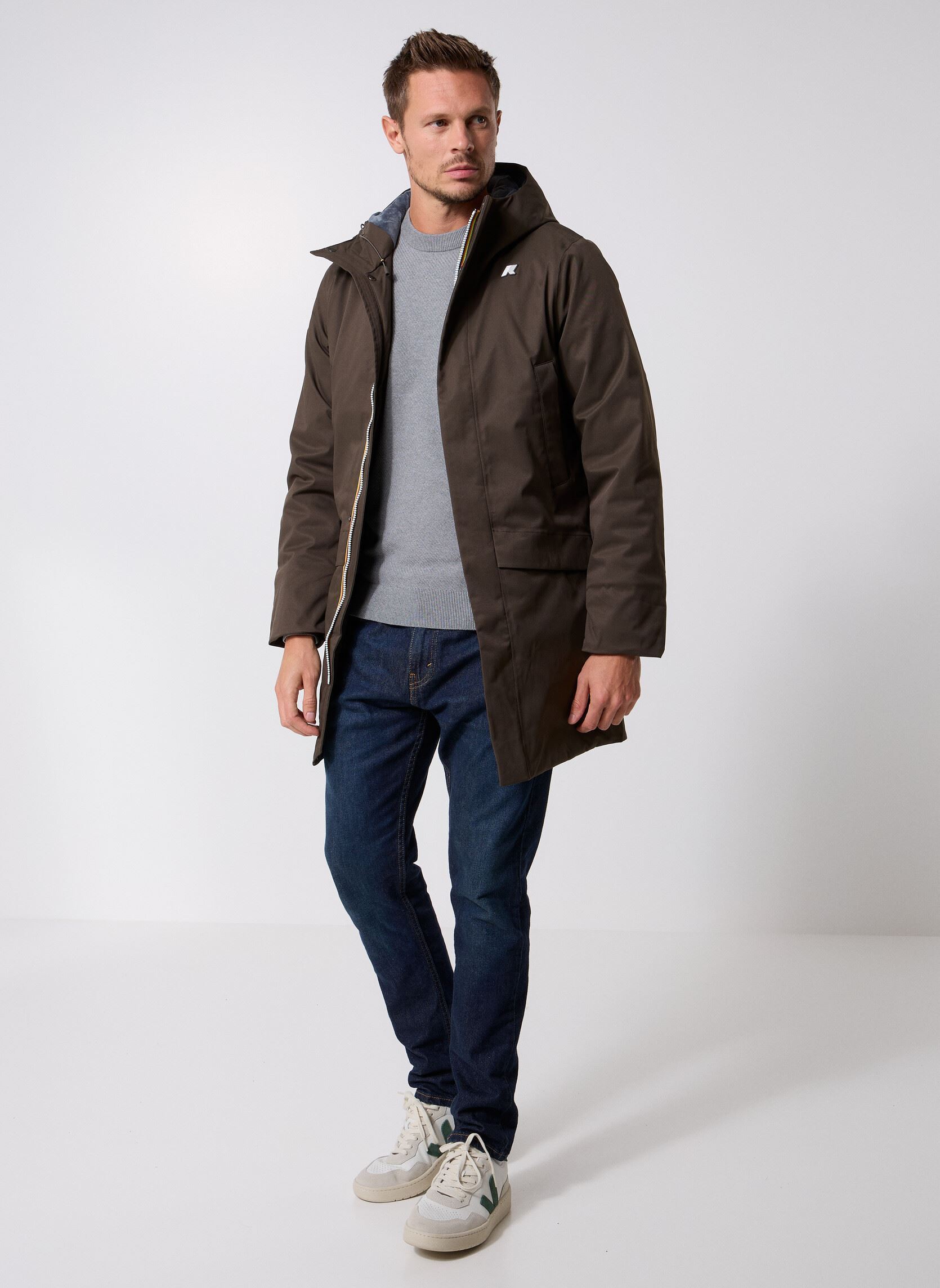 Wasserdichte Jacken Jarno Twill Marmotta herren grün K-Way Wasserdichte Jacken Jarno Twill Marmotta herren grün BLACK OLIVE - BLUE AIRFORCE