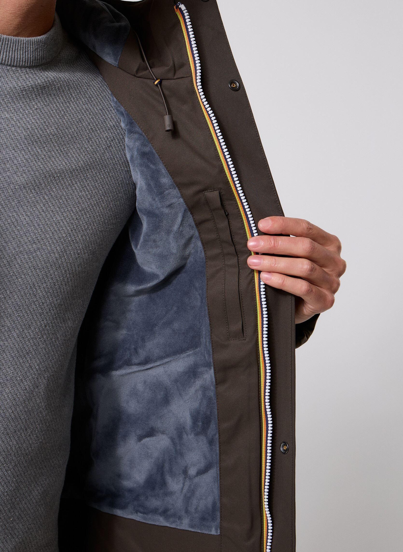 Wasserdichte Jacken Jarno Twill Marmotta herren grün K-Way Wasserdichte Jacken Jarno Twill Marmotta herren grün BLACK OLIVE - BLUE AIRFORCE