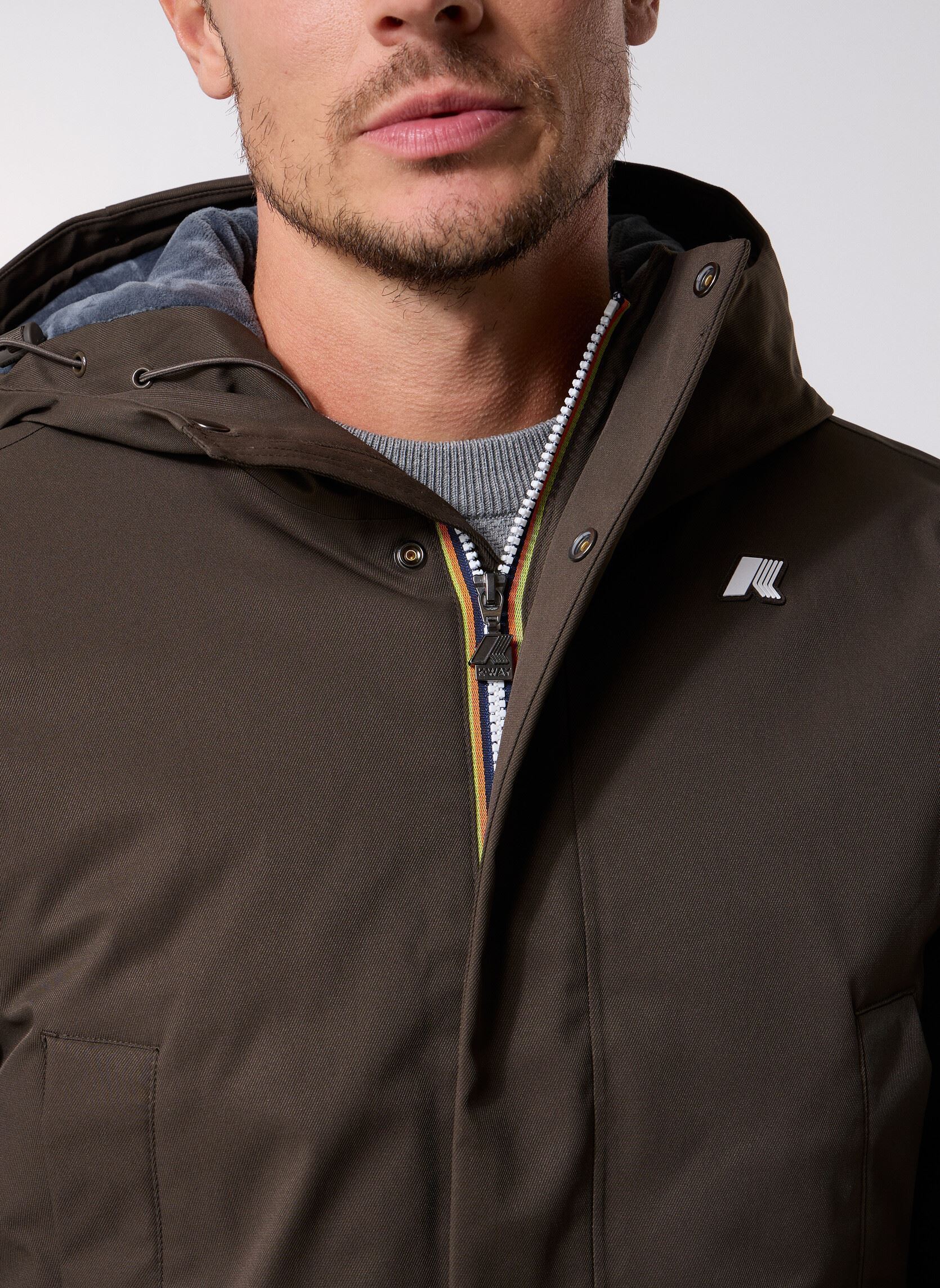 Wasserdichte Jacken Jarno Twill Marmotta herren grün K-Way Wasserdichte Jacken Jarno Twill Marmotta herren grün BLACK OLIVE - BLUE AIRFORCE