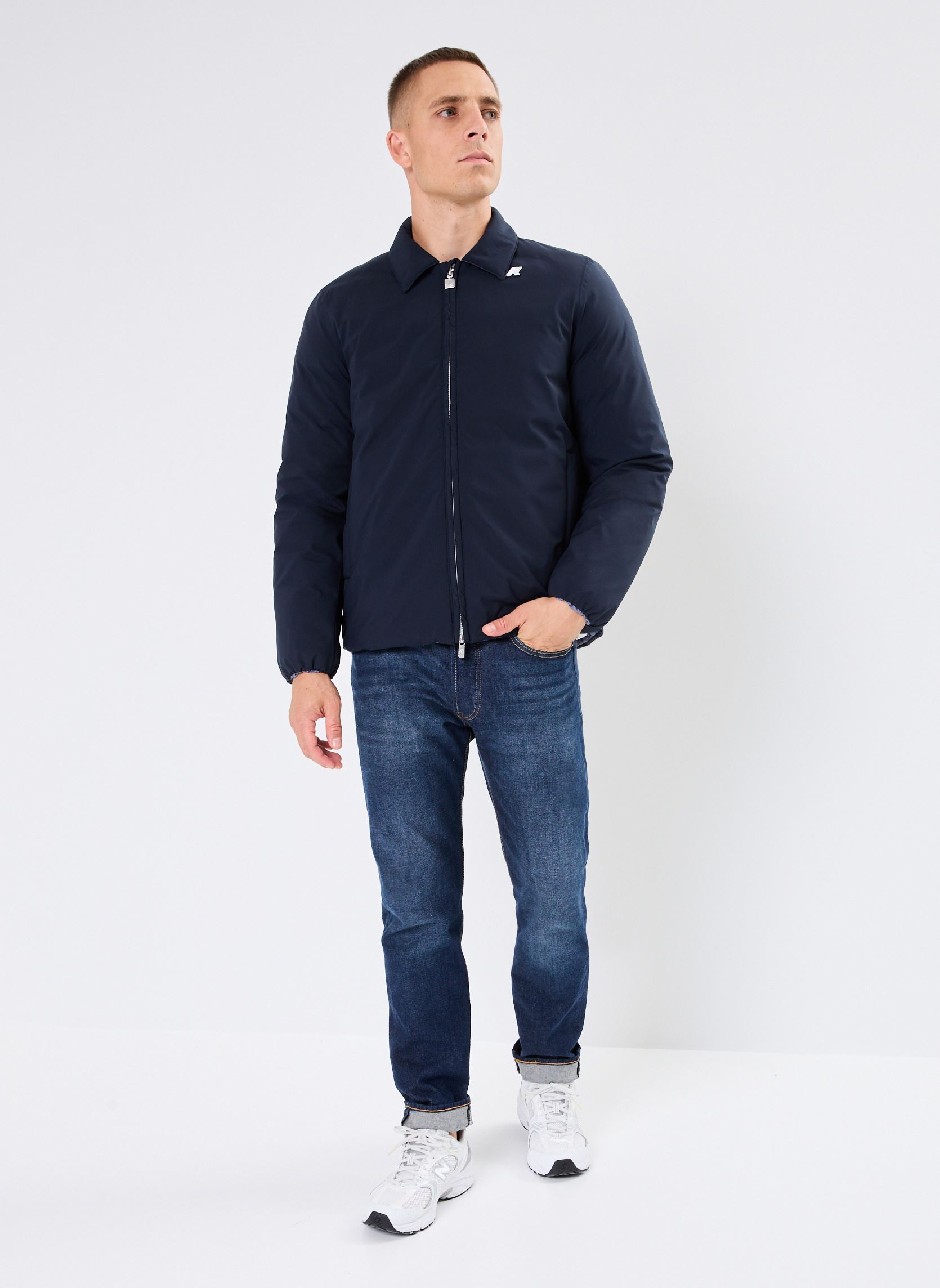 Jassen Brunik St Thermo - Reversible heren blauw K-Way Jassen Brunik St Thermo - Reversible heren blauw BLUE D - GREY BLUE A