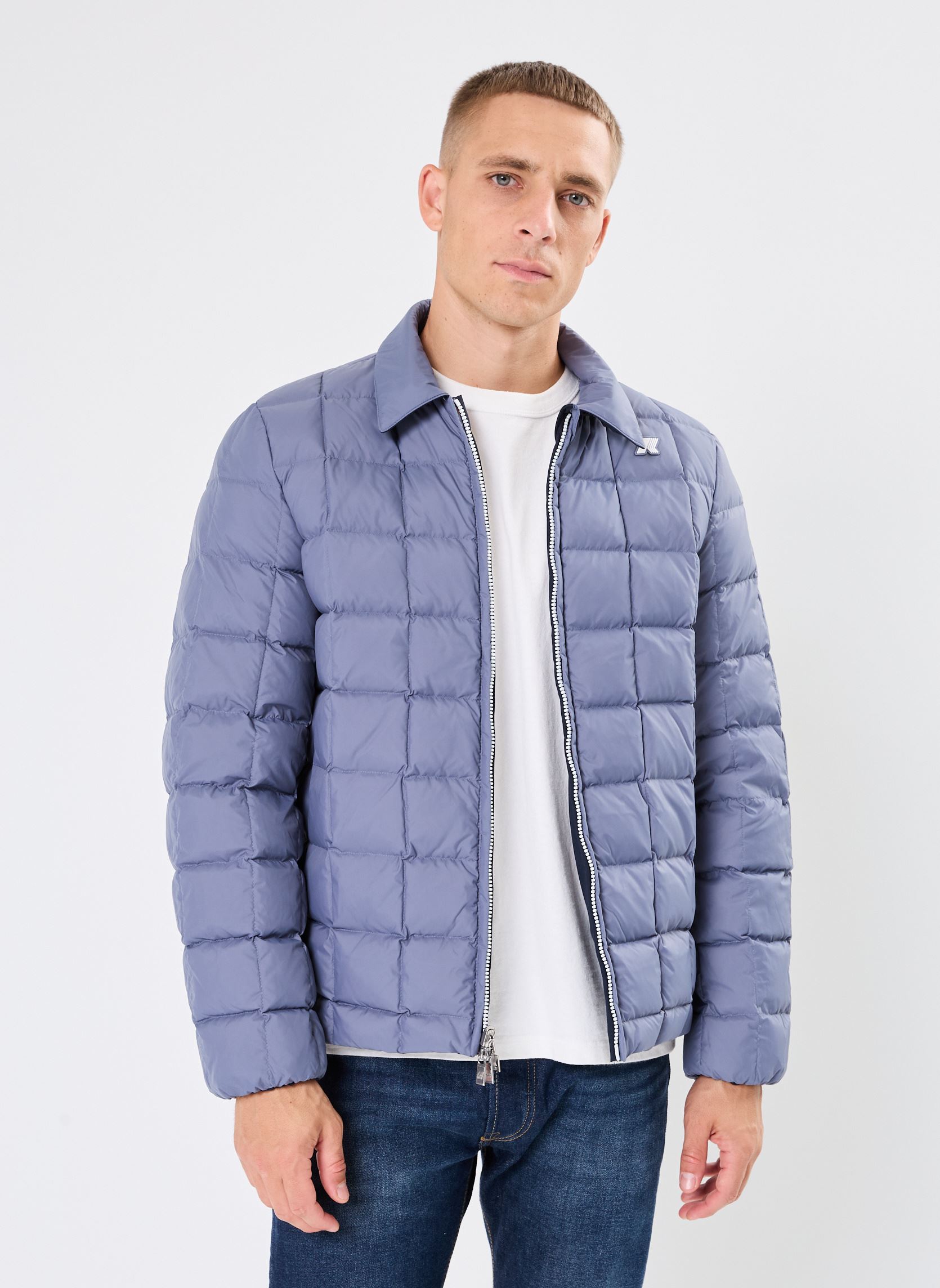 Jassen Brunik St Thermo - Reversible heren blauw K-Way Jassen Brunik St Thermo - Reversible heren blauw BLUE D - GREY BLUE A