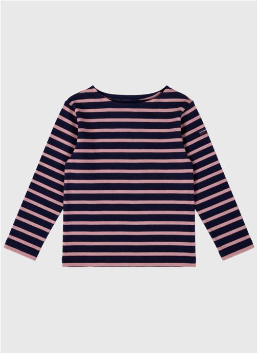 Armor Lux Tee-shirts Marinière 41866 blanc/limoges fille rose