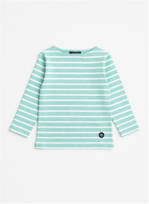 Armor Lux Tee-shirts Marinière 41866 blanc/limoges fille vert