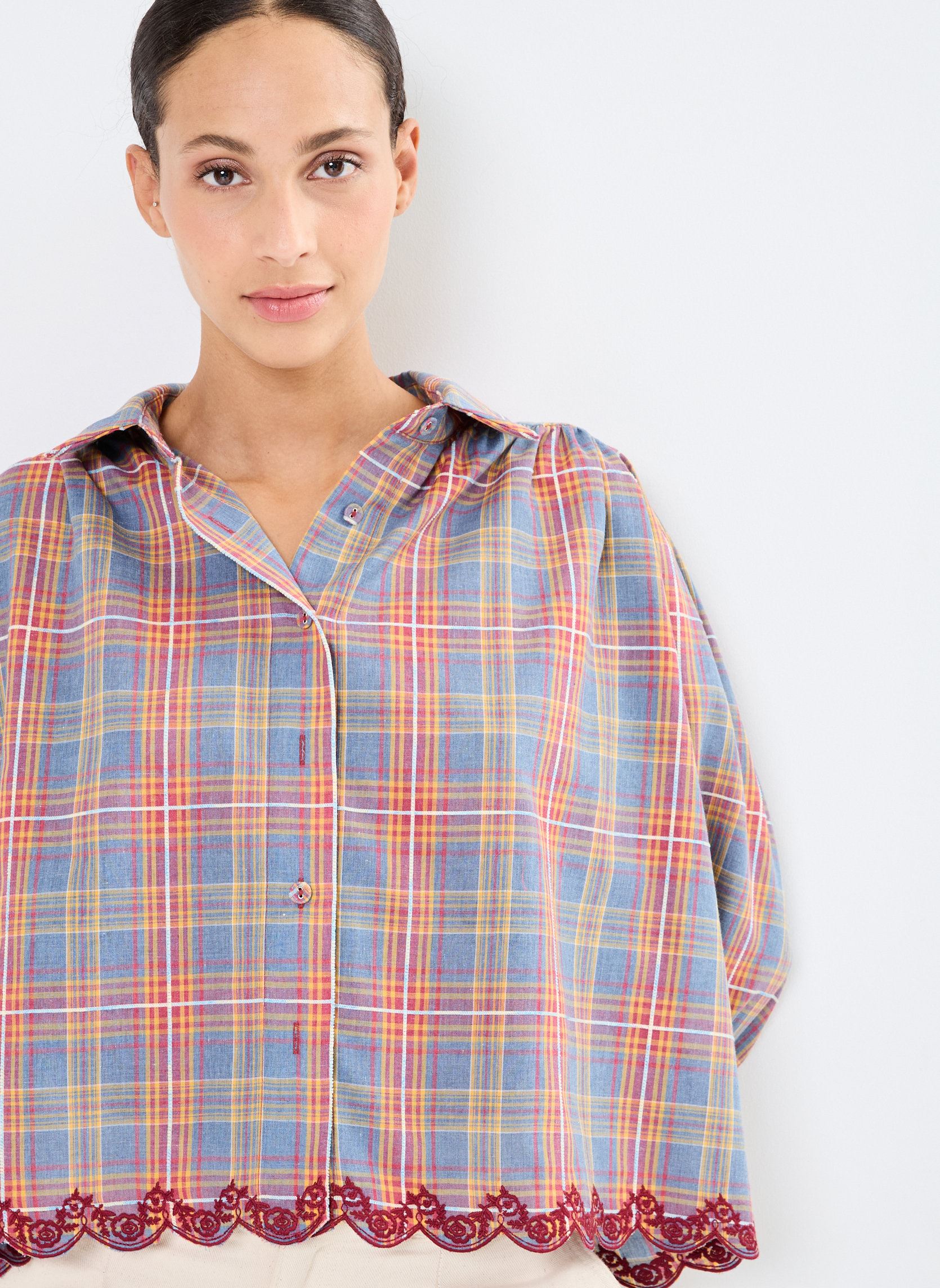 Chemises manches longues Odette femme multicolore Orféo Chemises manches longues Odette femme multicolore CARREAUX