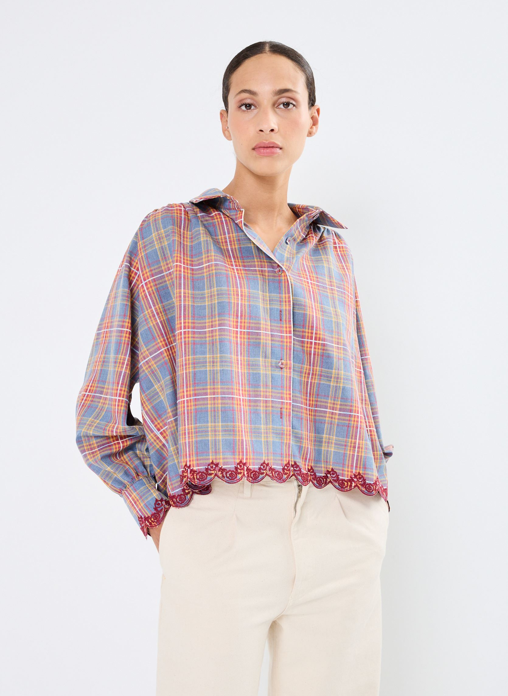 Chemises manches longues Odette femme multicolore Orféo Chemises manches longues Odette femme multicolore CARREAUX