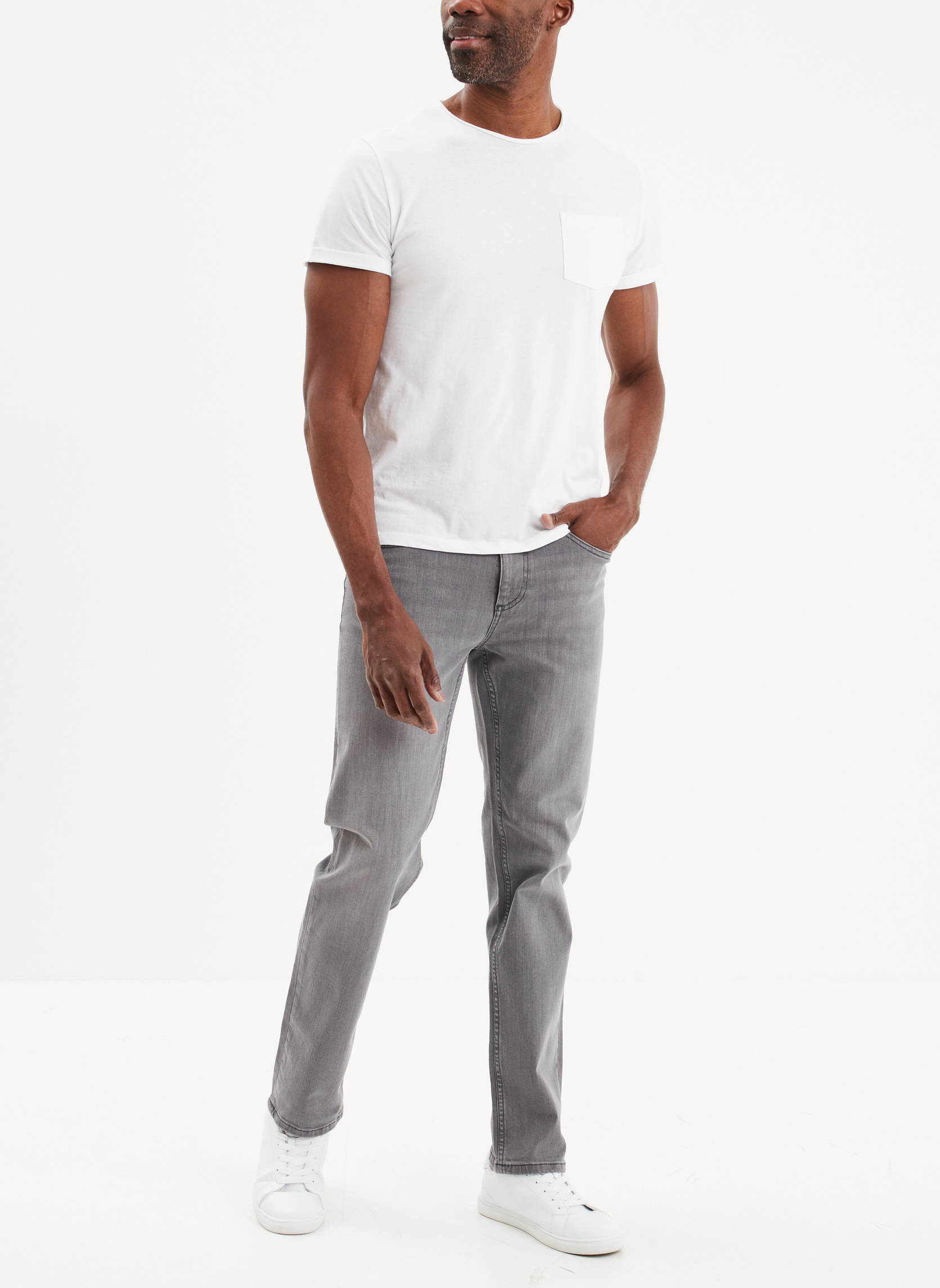 Jeans droit CRE1_REGAN homme gris CREEKS Jeans droit CRE1_REGAN homme gris Gris
