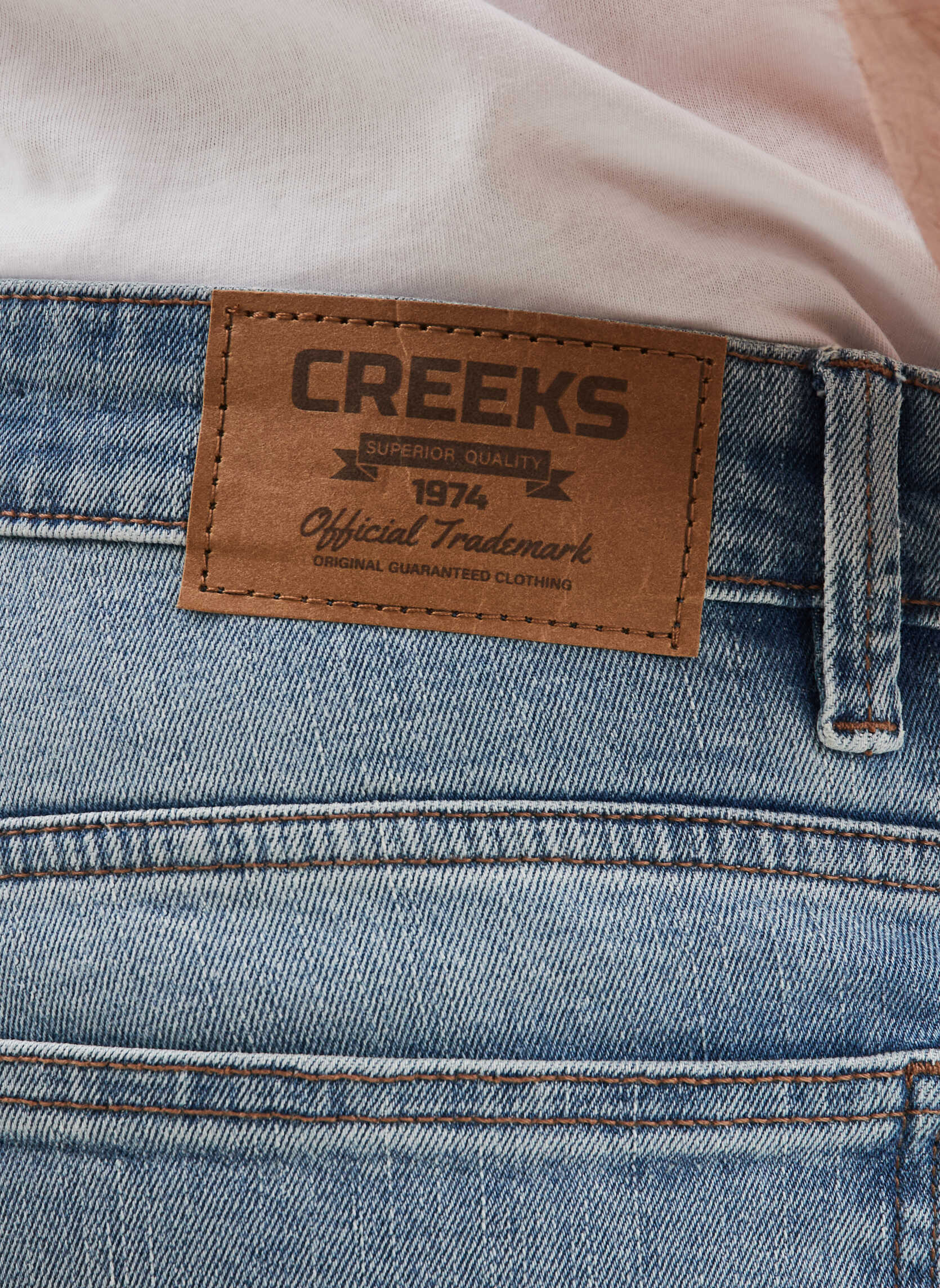 Jeans droit CRE1_REGAN homme bleu CREEKS Jeans droit CRE1_REGAN homme bleu Bleu délavé