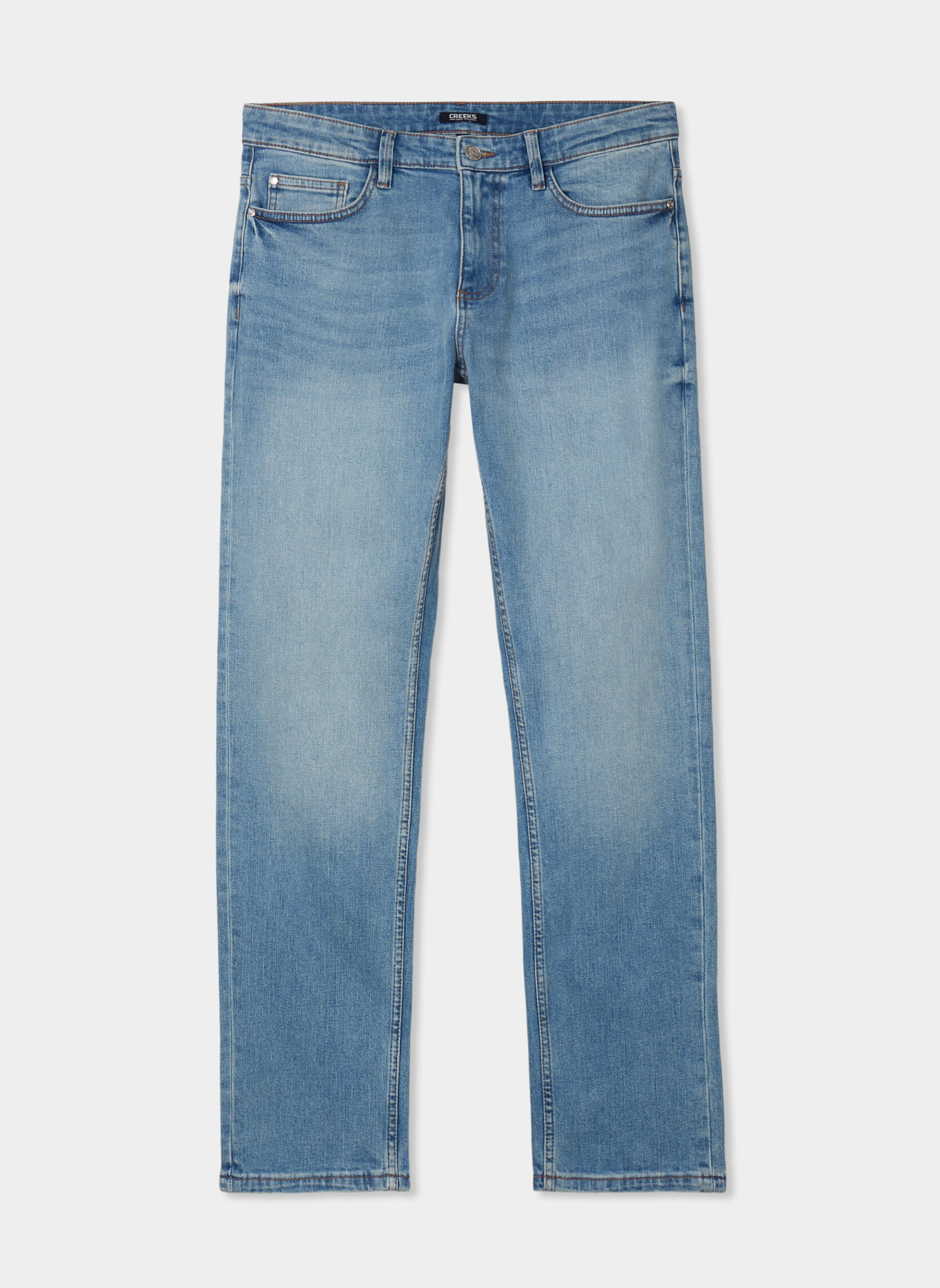 Jeans droit CRE1_REGAN homme bleu CREEKS Jeans droit CRE1_REGAN homme bleu Bleu délavé