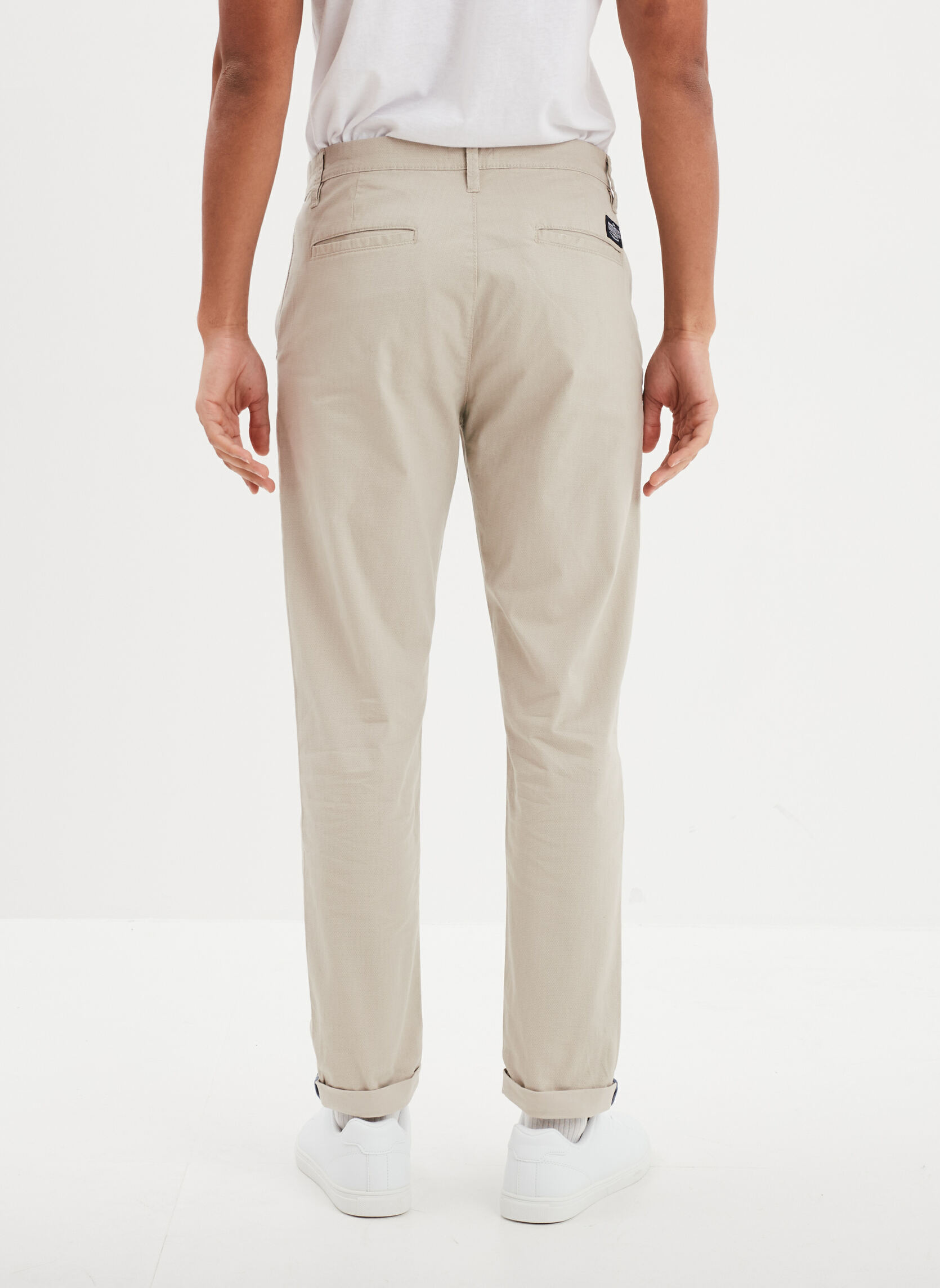 Pantalons droits CRE1_PETITPRINT homme beige CREEKS Pantalons droits CRE1_PETITPRINT homme beige Beige