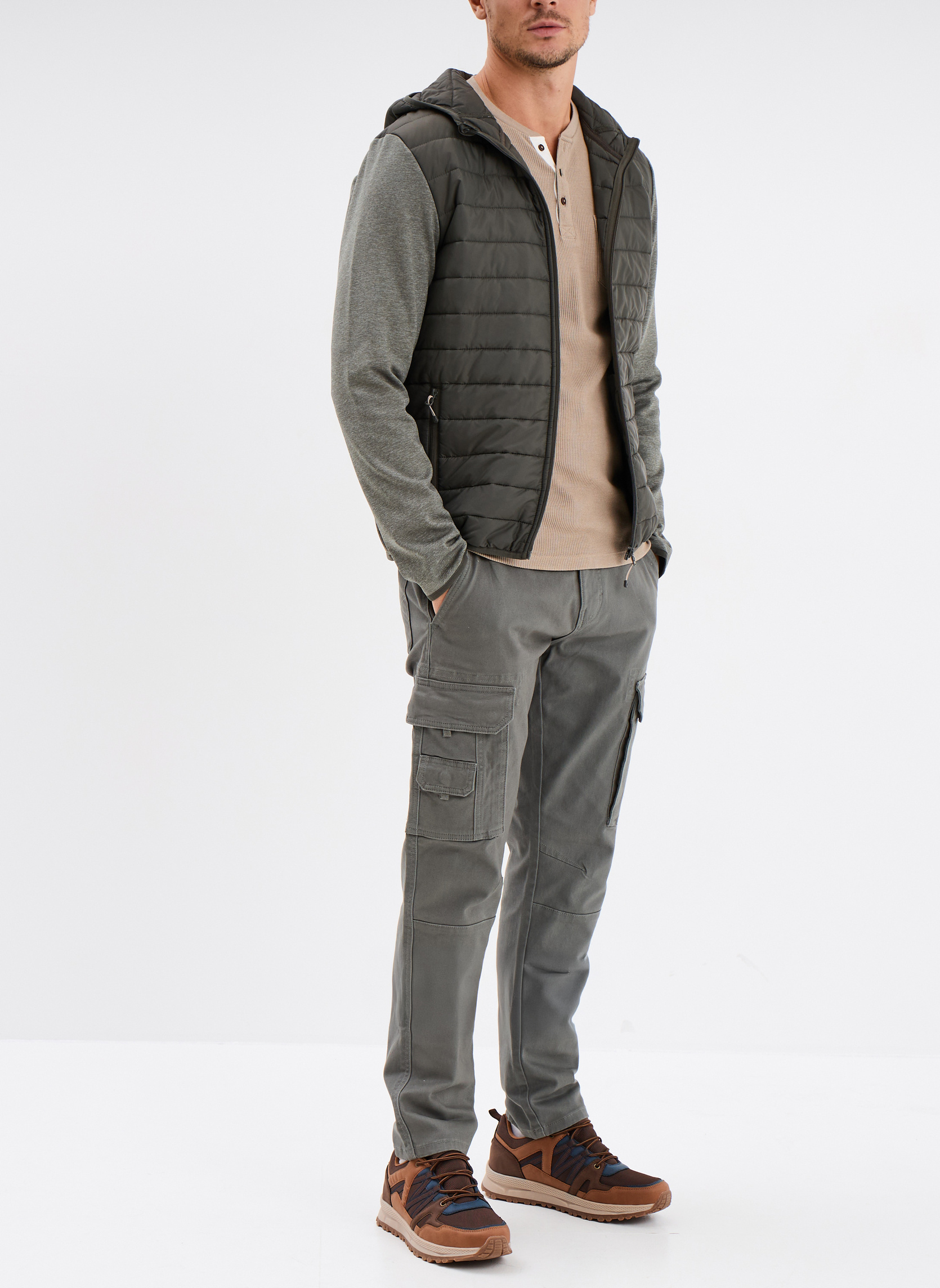 Pantalons droits Pantalon - TRA1_MOUNT homme gris Trappeur Pantalons droits Pantalon - TRA1_MOUNT homme gris Gris
