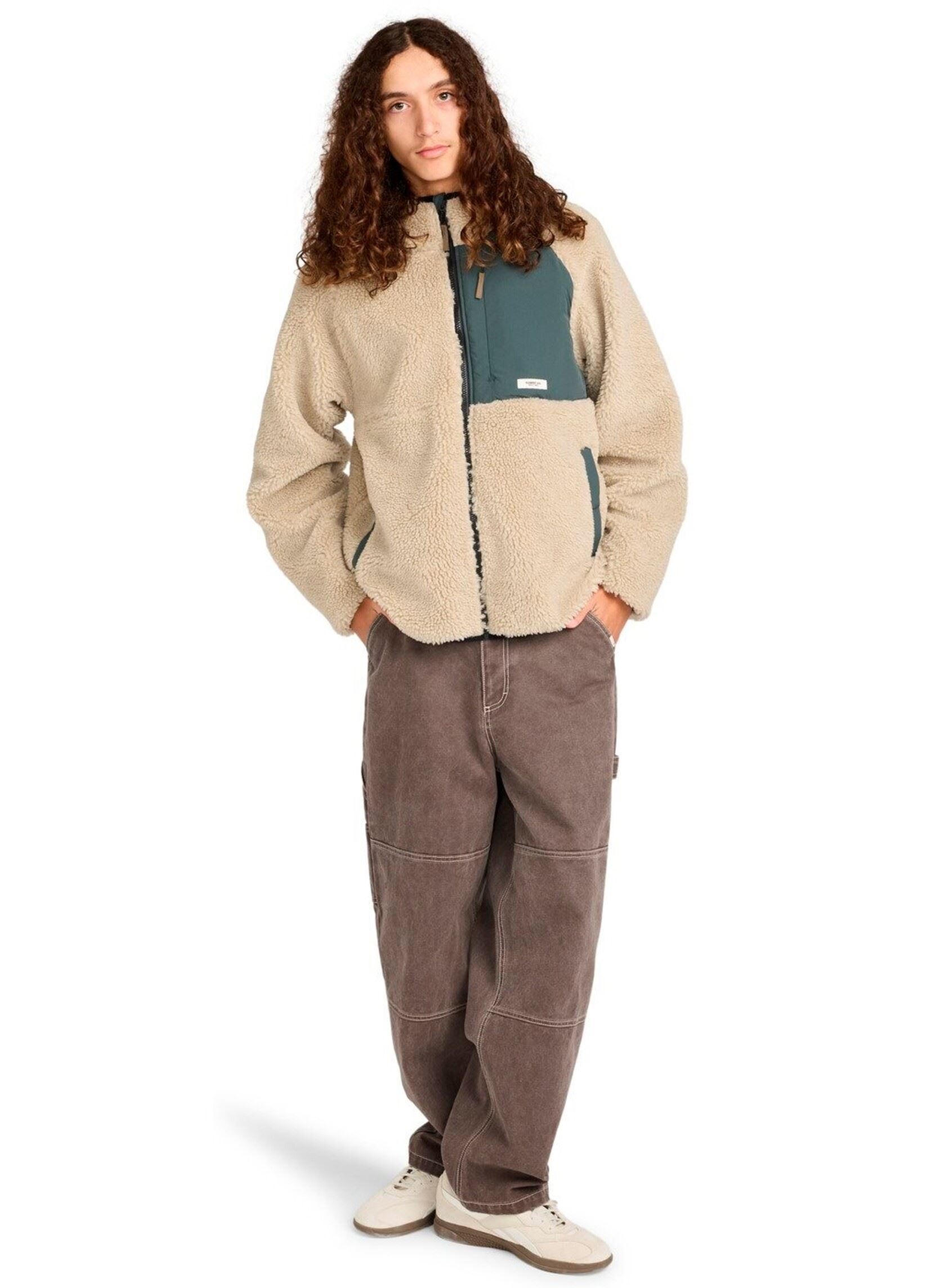 Vestes polaires Wolfe Sherpa homme beige Element Vestes polaires Wolfe Sherpa homme beige Oat Milk