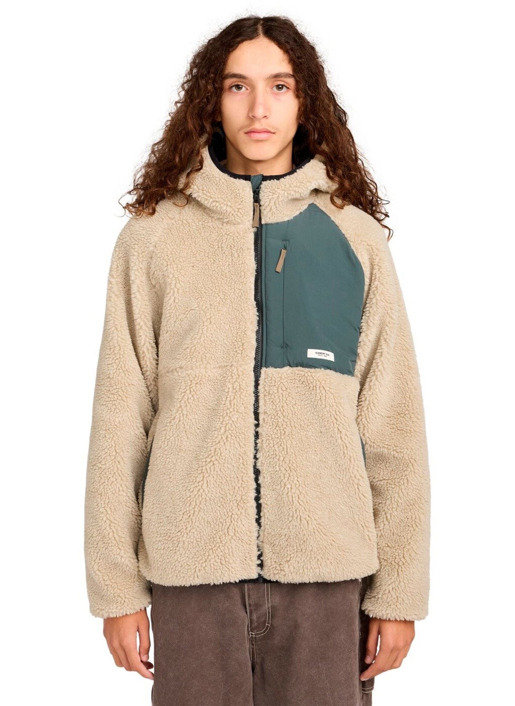 Vestes polaires Wolfe Sherpa homme beige Element Vestes polaires Wolfe Sherpa homme beige Oat Milk