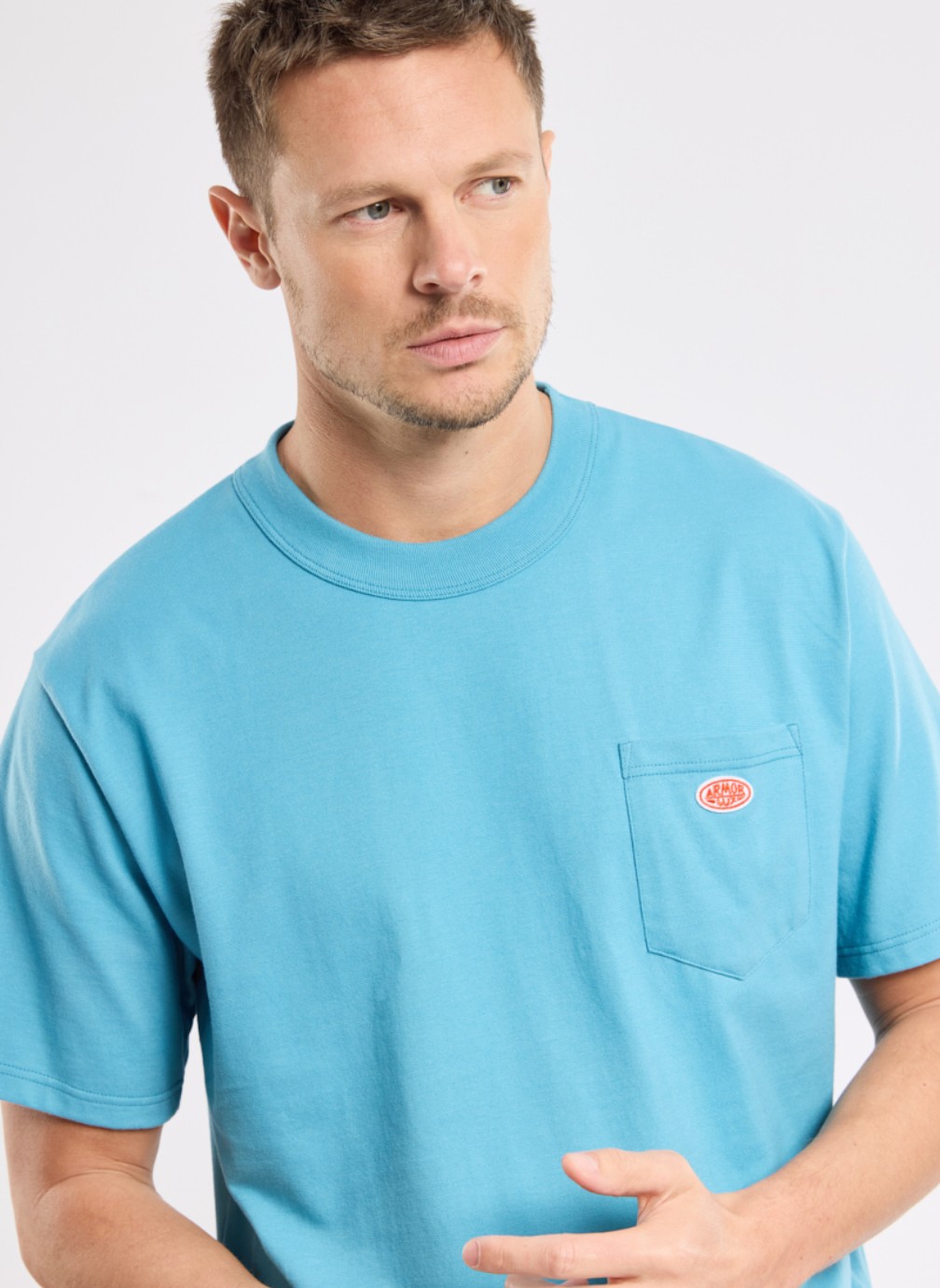 Tee-shirts T-shirt 72001 ivy homme bleu Armor Lux Tee-shirts T-shirt 72001 ivy homme bleu Bleu azur