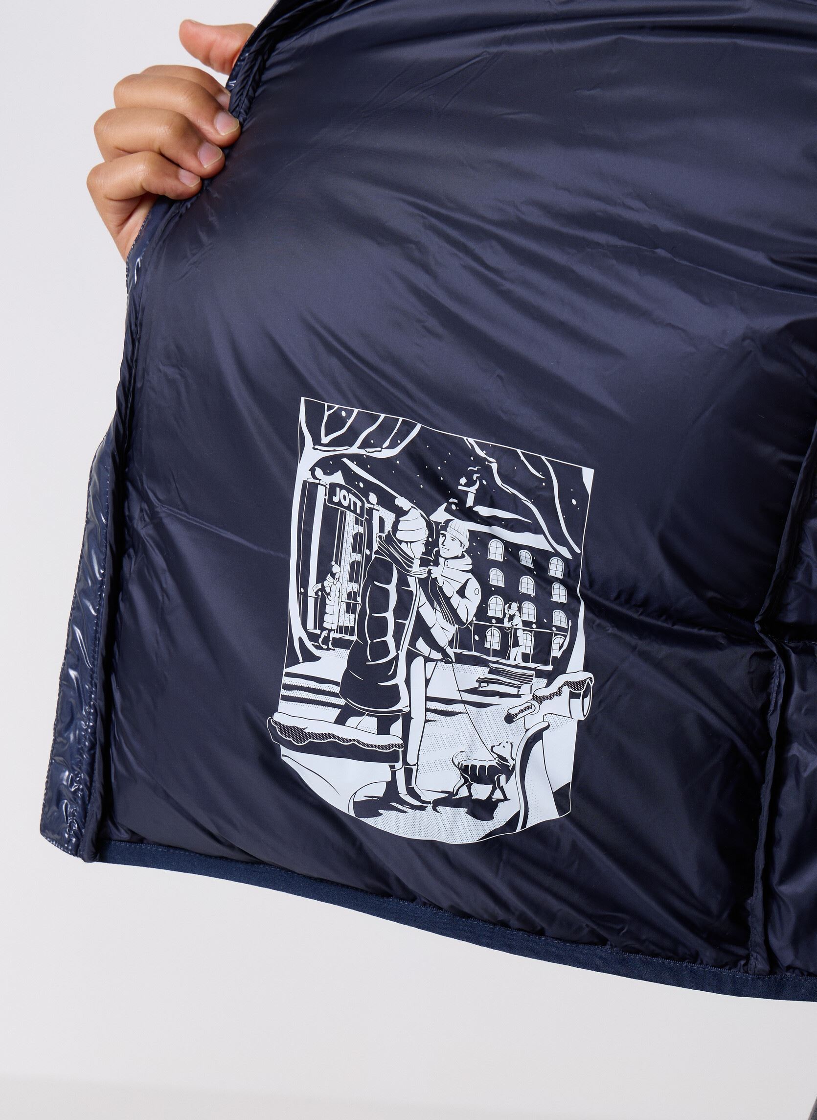 Gewatteerde jassen Java Laquee heren blauw JOTT Gewatteerde jassen Java Laquee heren blauw NAVY