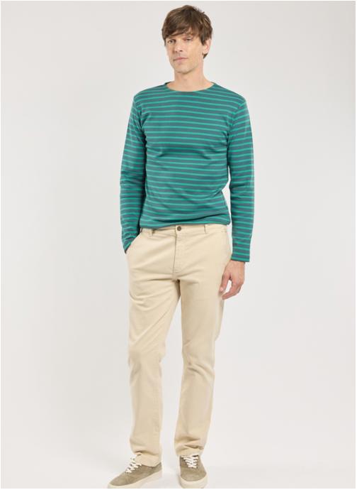 Armor Lux Pantalons droits Chino 79822 gravel homme beige