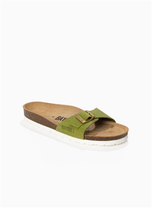 Bayton Mules Sandales en cuir ZEPHYR pour femme Gris foncé femme vert