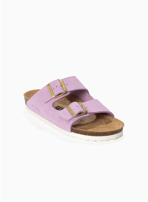 Bayton Mules Sandales en cuir suédé ATLAS pour femme Lilas femme violet