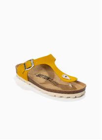 Tongs Tongs en cuir MERCURE pour femme Vert femme orange