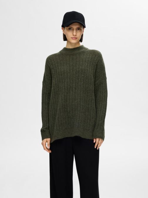 SELECTED FEMME Slfgabriella Ls Knit High Neck Noos, berk, XS SELECTED FEMME Slfgabriella Ls Knit High Neck Noos, berk, XS