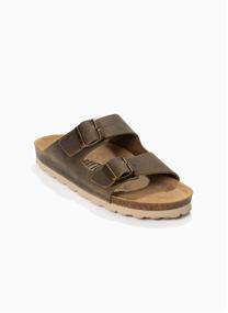Mules en cuir ATLAS homme marron
