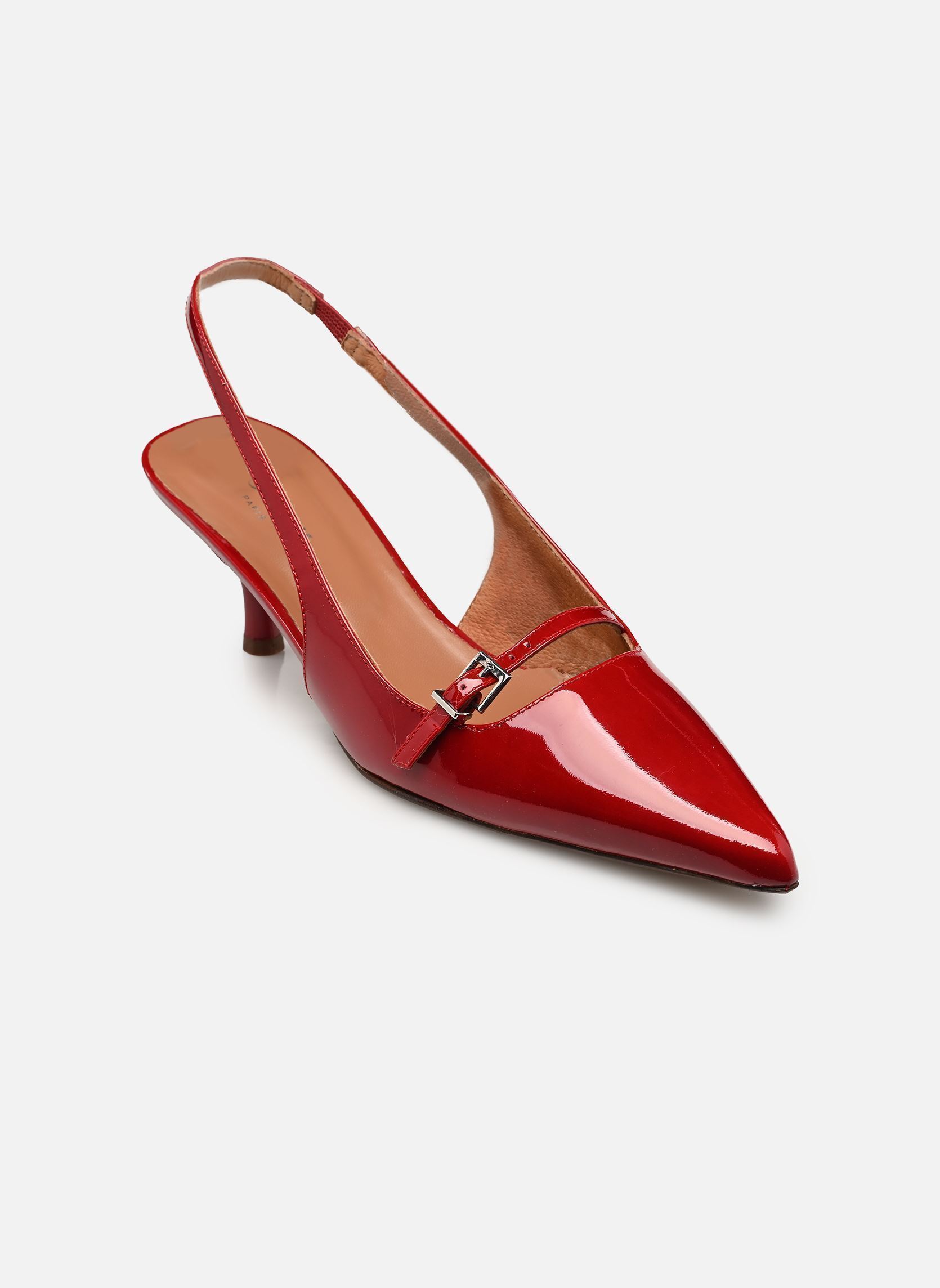 Escarpins à brides DAMOISELLE femme rouge Jonak Escarpins à brides DAMOISELLE femme rouge VERNIS ROUGE CERISE