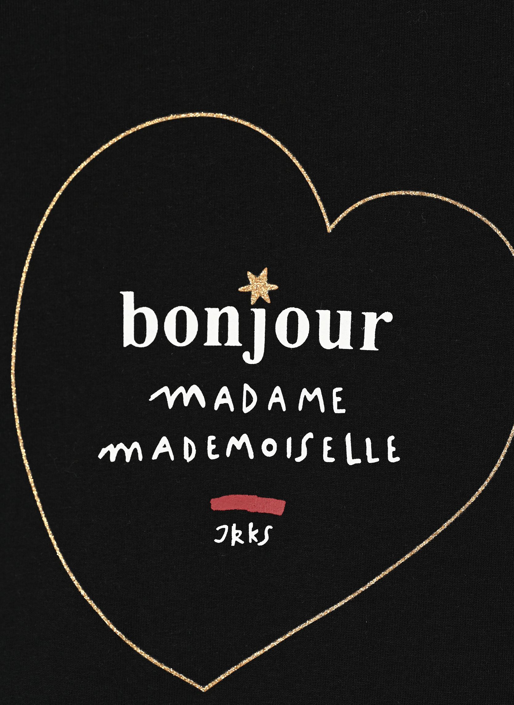 Tee-shirts manches longues XZ10162 fille noir IKKS JUNIOR Tee-shirts manches longues XZ10162 fille noir 02-NOIR