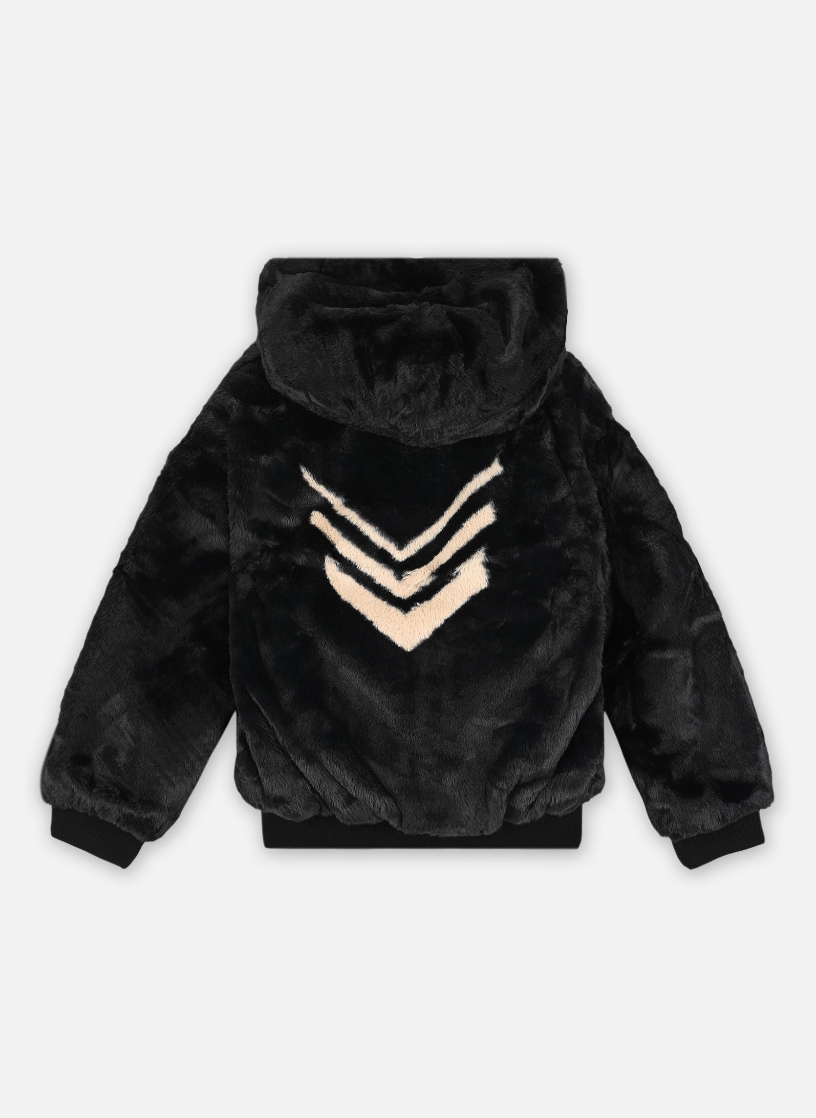Veste IKKS Fille Noire Taille 6 : Chaude, Capuche, Zip Intégral, Coton Et Poly