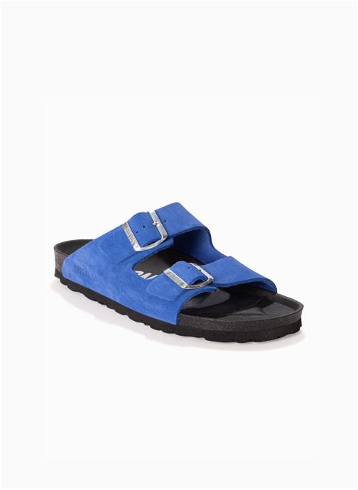 Bayton Mules Sandales en cuir suédé ATLAS pour femme Kaki homme bleu