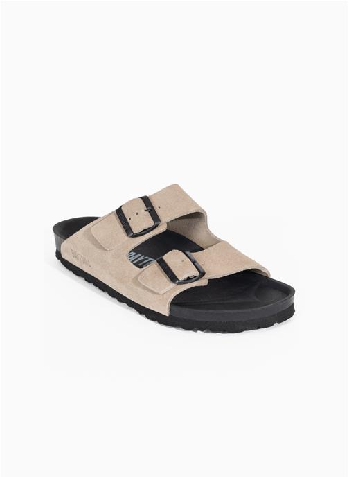 Bayton Mules Sandales en cuir suédé ATLAS pour femme Beige homme beige