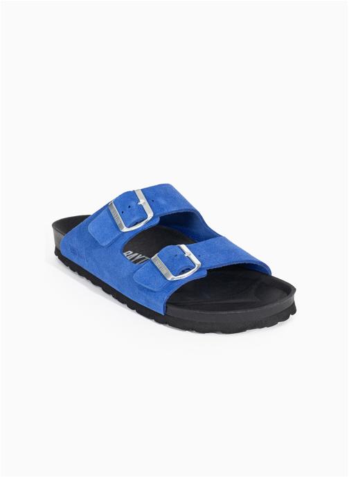 Bayton Mules Sandales en cuir suédé ATLAS pour femme Beige homme bleu