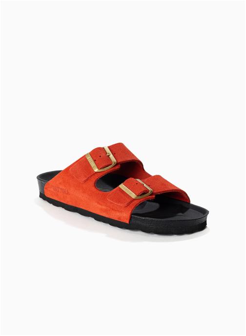 Bayton Mules en cuir suédé ATLAS femme orange
