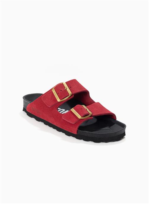 Bayton Mules en cuir suédé ATLAS femme rouge
