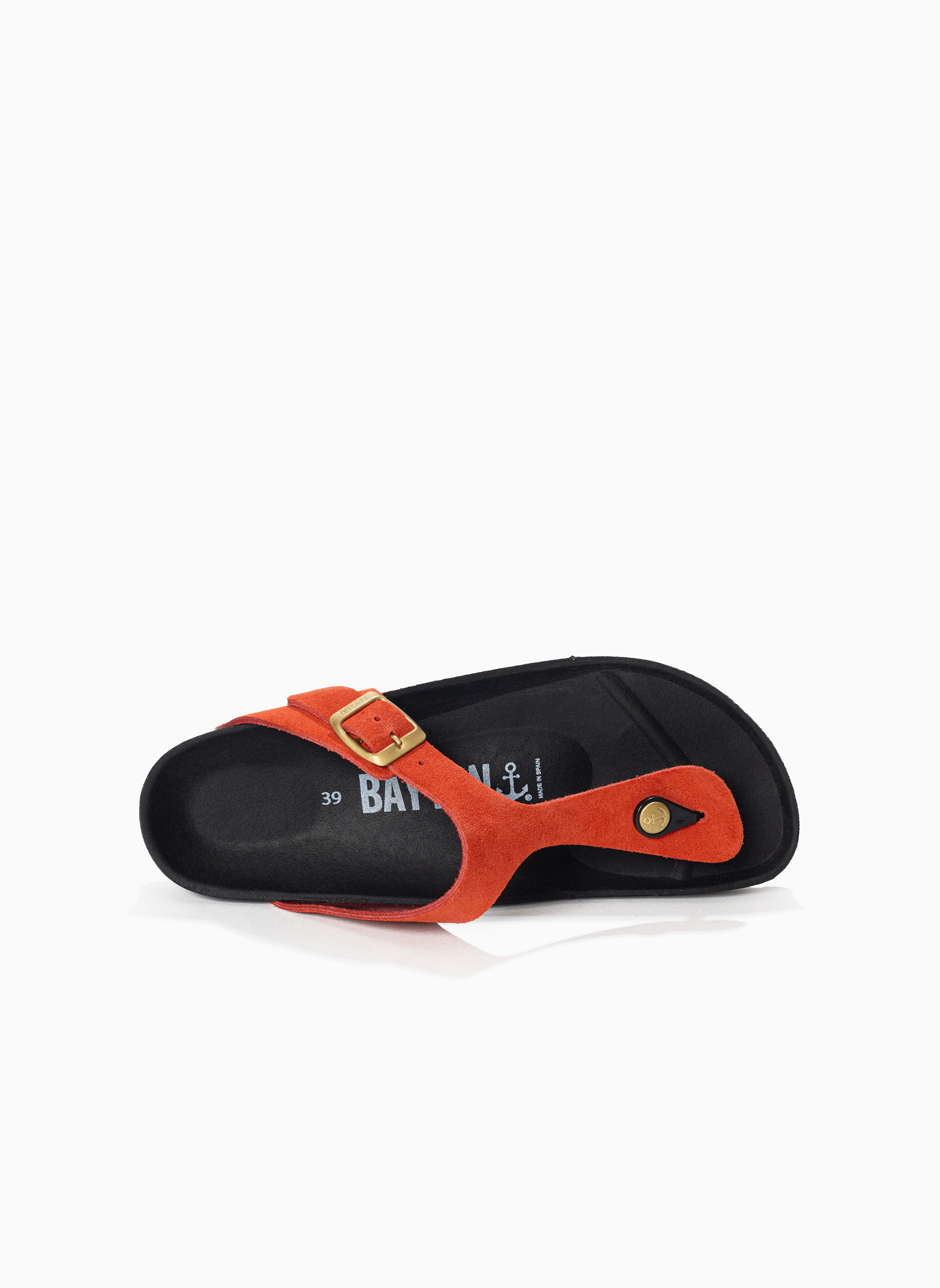 Tongs Tongs en cuir suédé MERCURE pour femme Rouge femme orange Bayton Tongs Tongs en cuir suédé MERCURE pour femme Rouge femme orange Orange
