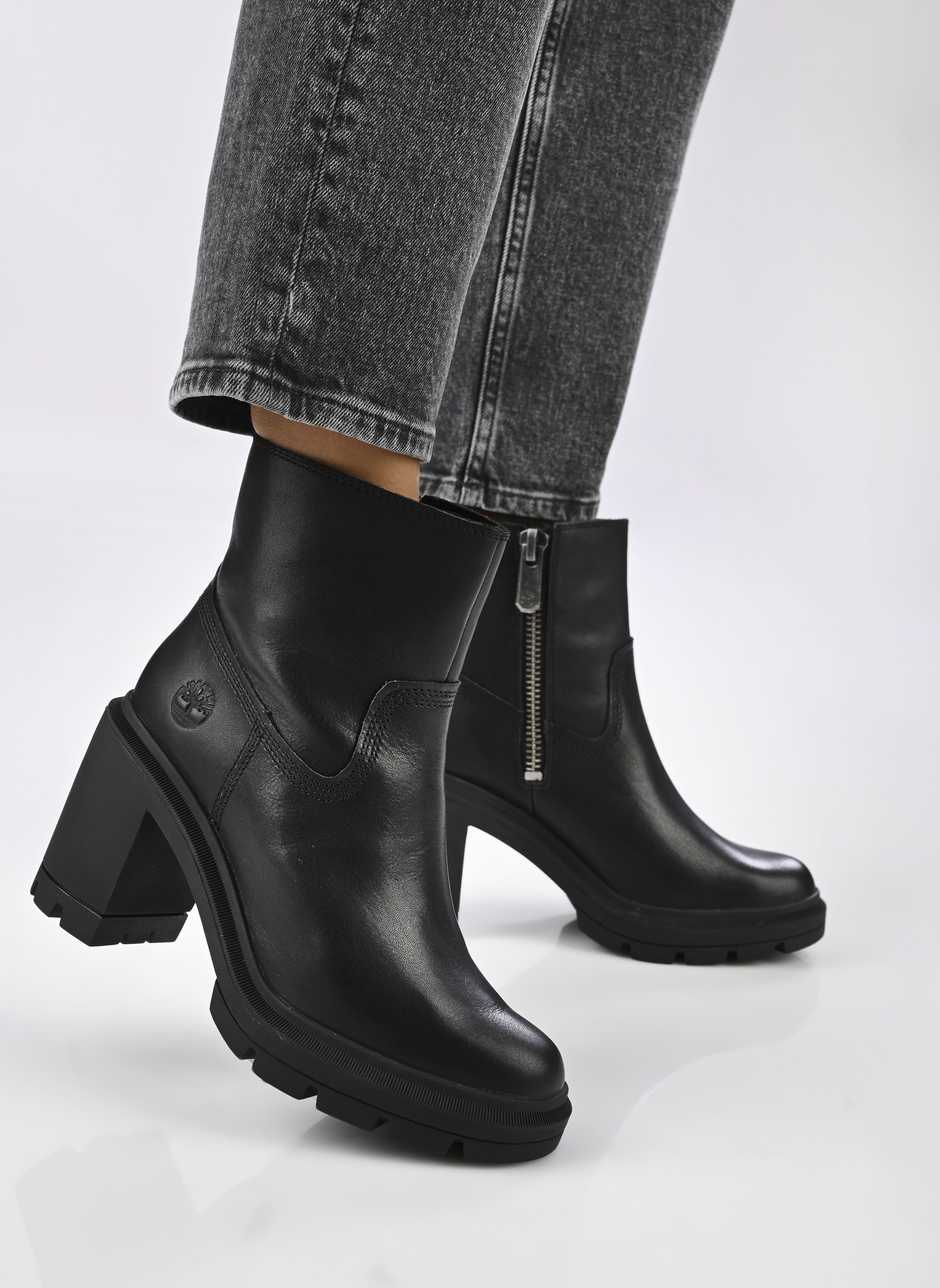 Botines con cordones ALLINGTON HEIGHTS MID ZIP UP BOOT mujer negro Timberland Botines con cordones ALLINGTON HEIGHTS MID ZIP UP BOOT mujer negro BLACK FULL GRAIN