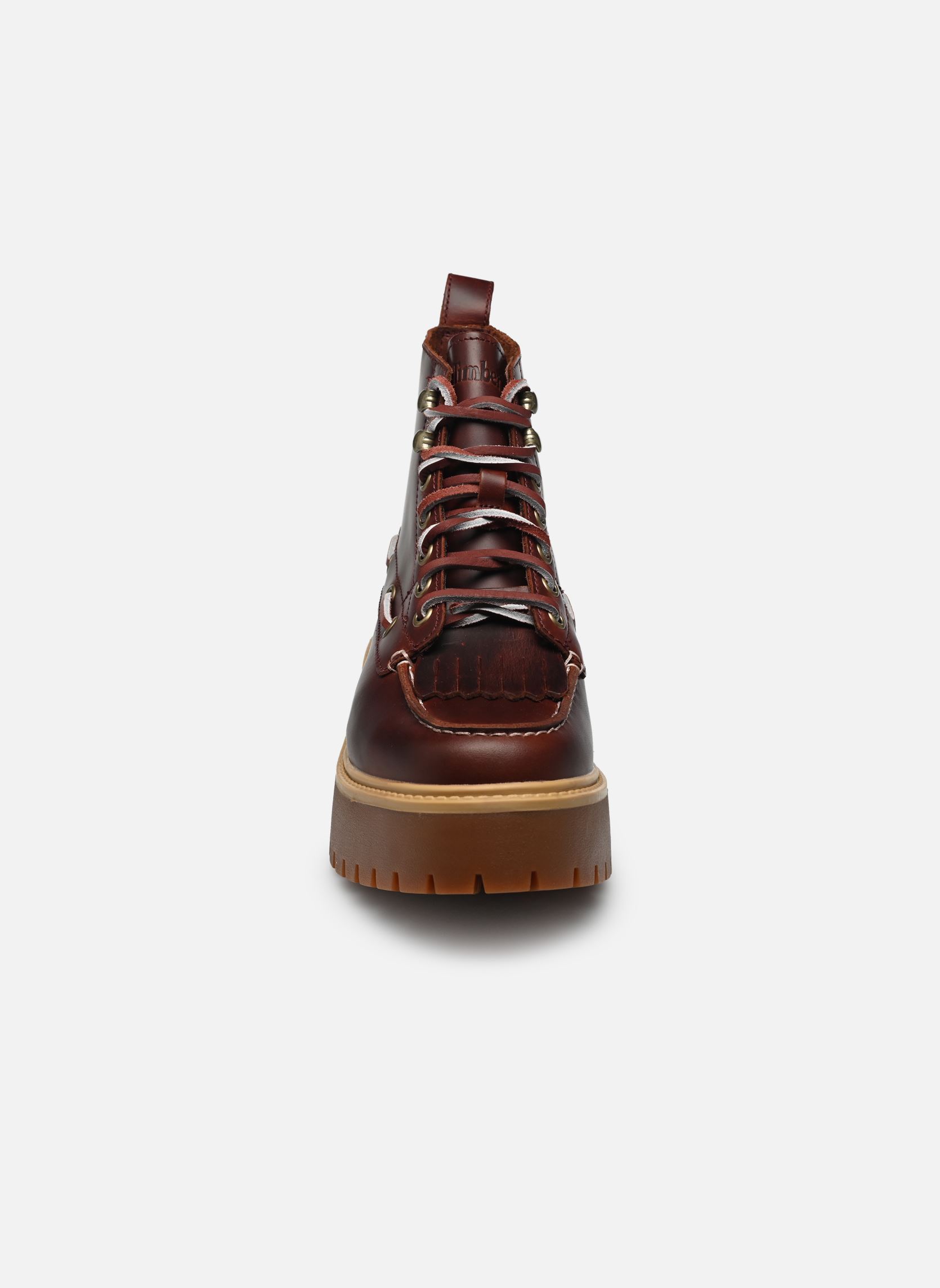 Bottines à lacets STONE STREET MID LACE UP BOOT femme bordeaux Timberland Bottines à lacets STONE STREET MID LACE UP BOOT femme bordeaux BURGUNDY FULL GRAIN