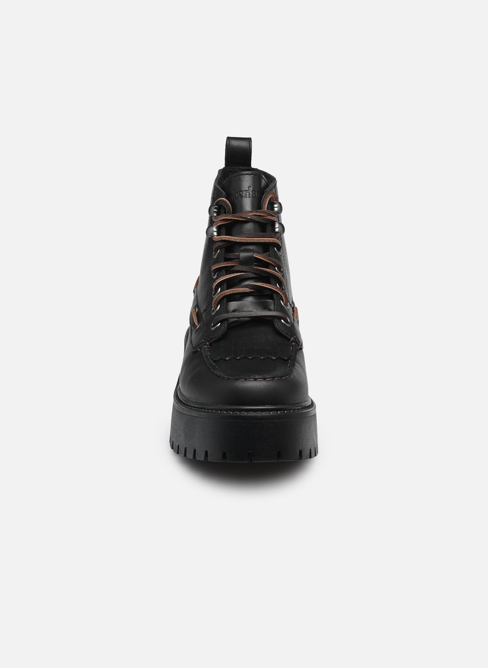 Veterlaarsjes STONE STREET MID LACE UP BOOT dames zwart Timberland Veterlaarsjes STONE STREET MID LACE UP BOOT dames zwart BLACK FULL GRAIN