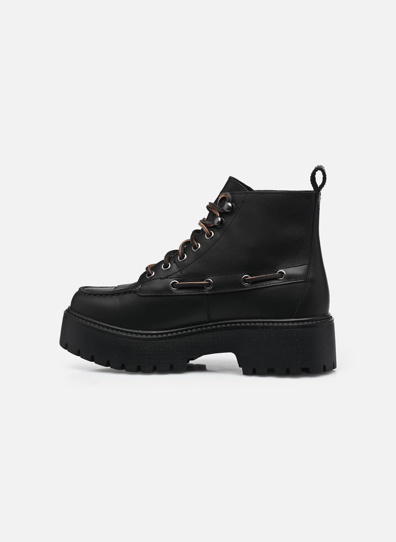 Veterlaarsjes STONE STREET MID LACE UP BOOT dames zwart Timberland Veterlaarsjes STONE STREET MID LACE UP BOOT dames zwart BLACK FULL GRAIN