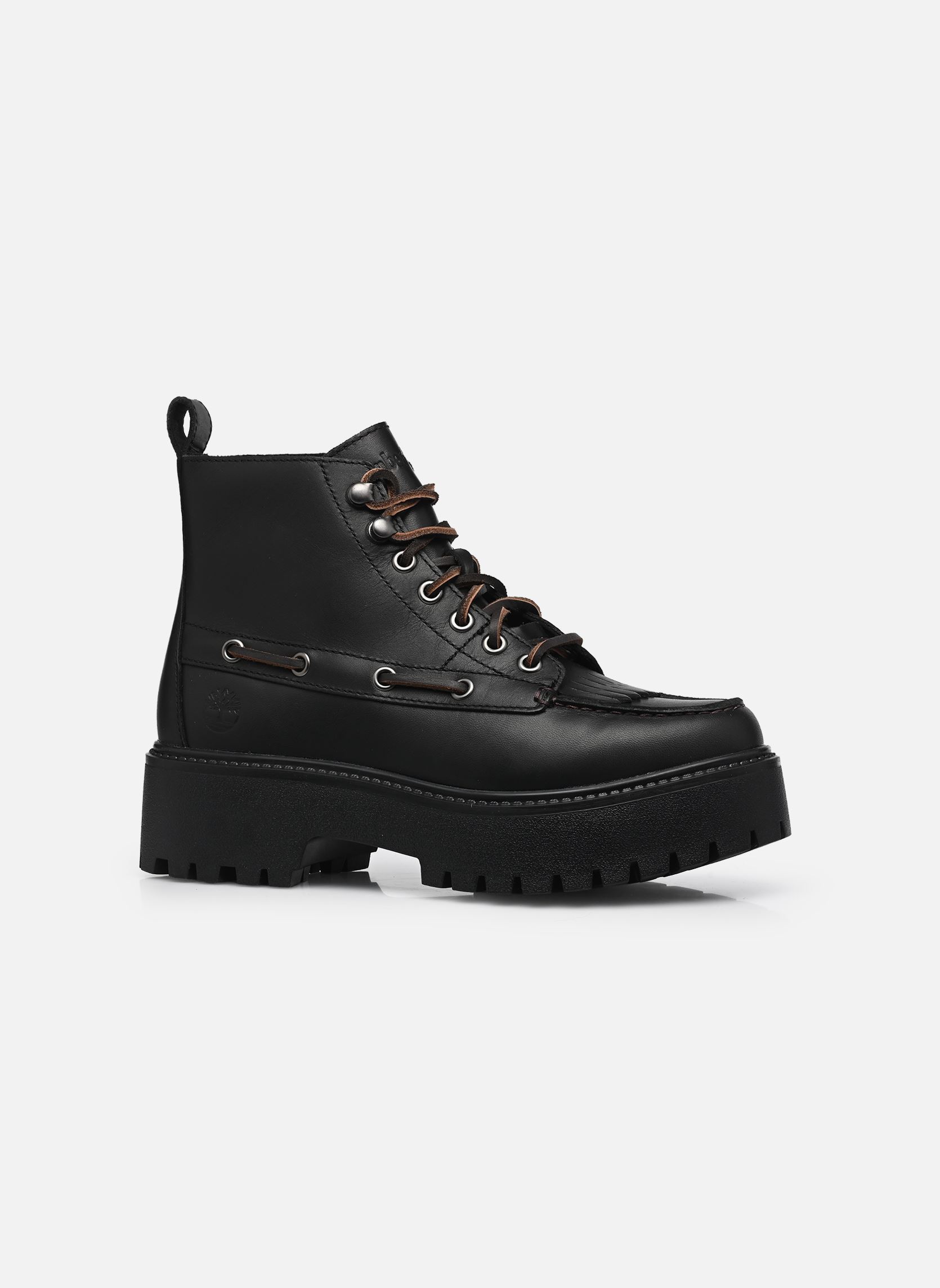 Veterlaarsjes STONE STREET MID LACE UP BOOT dames zwart Timberland Veterlaarsjes STONE STREET MID LACE UP BOOT dames zwart BLACK FULL GRAIN