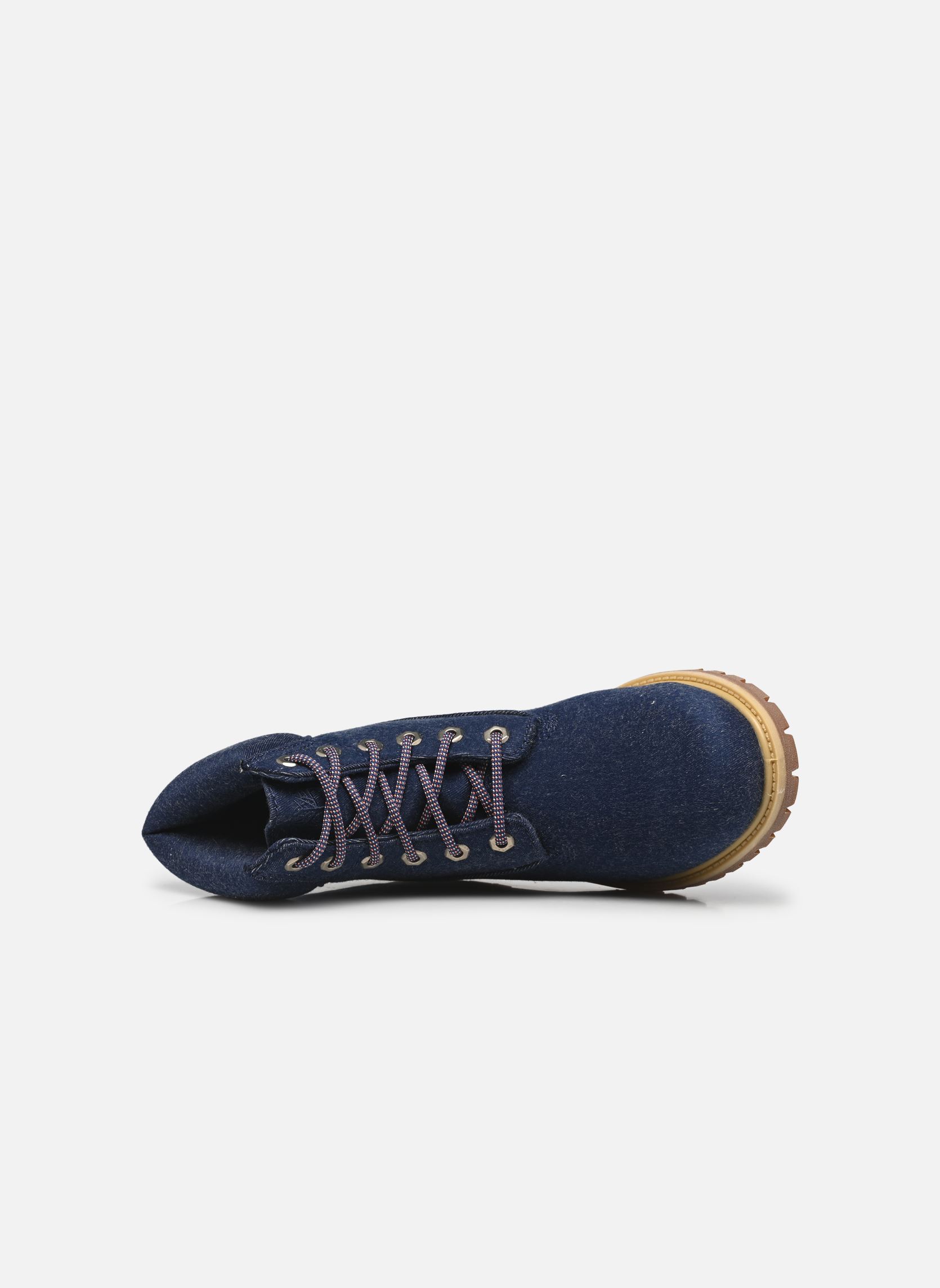 Geschnürte Stiefeletten 6 INCH LACE UP WATERPROOF BOOT damen blau Timberland Geschnürte Stiefeletten 6 INCH LACE UP WATERPROOF BOOT damen blau DARK BLUE CANVAS