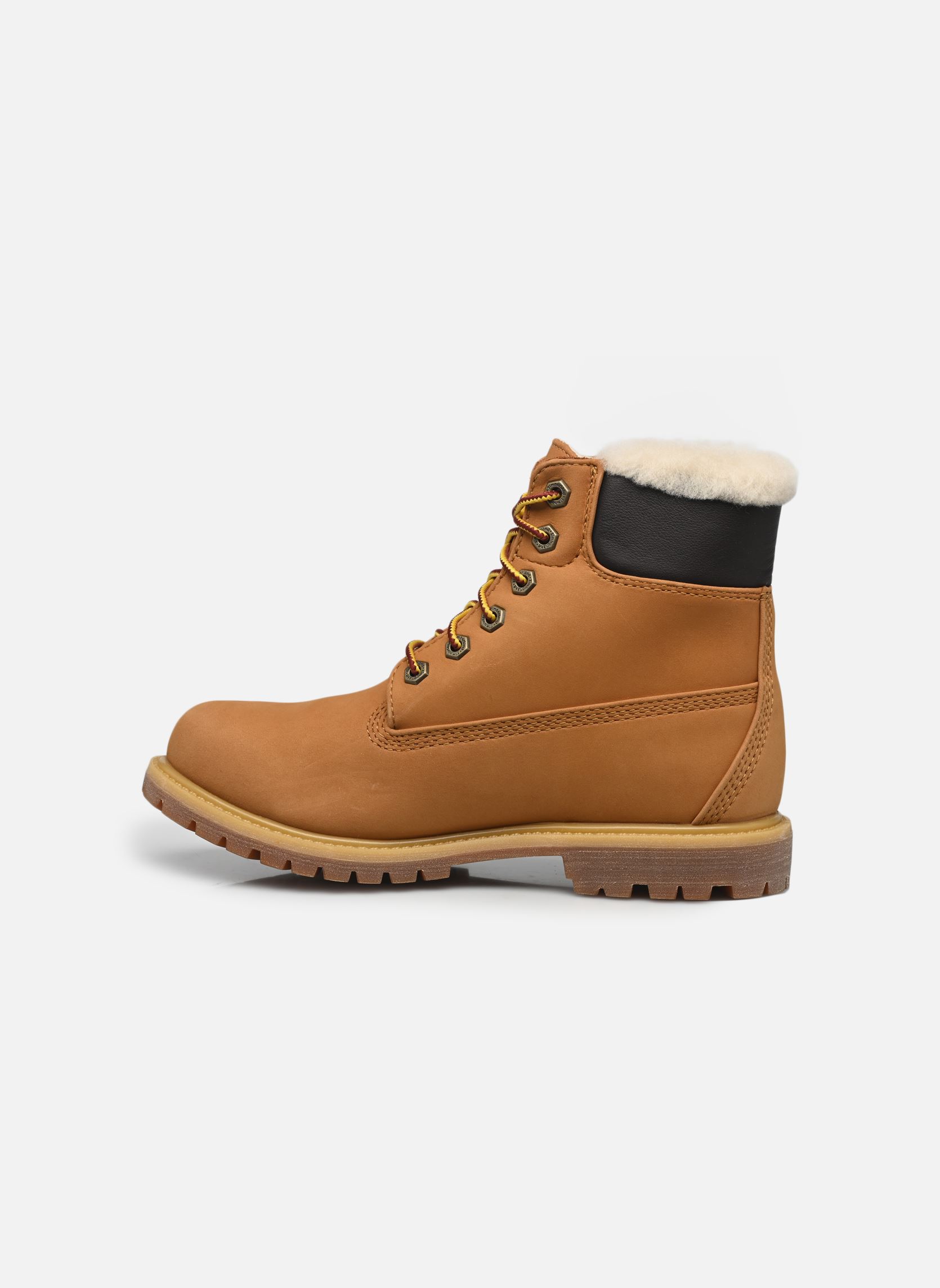 Bottines à lacets 6in Premium Shearling 311 femme jaune Timberland Bottines à lacets 6in Premium Shearling 311 femme jaune WHEAT NUBUCK