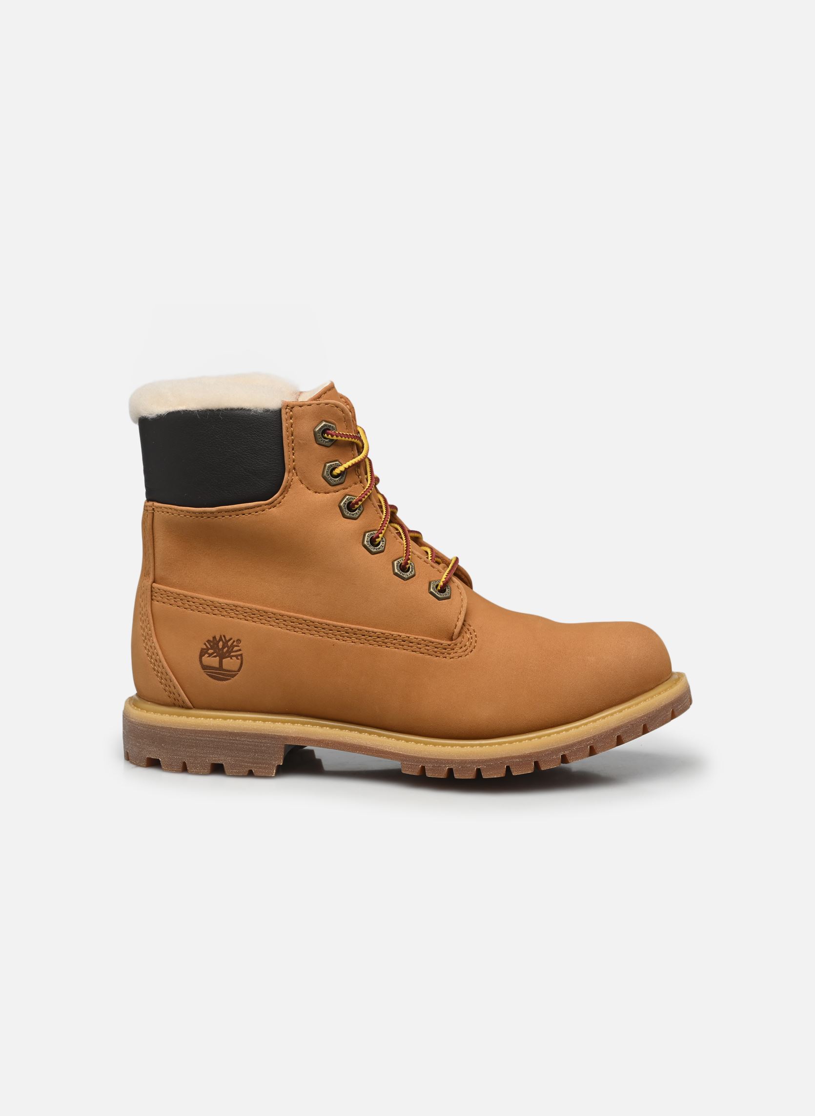 Bottines à lacets 6in Premium Shearling 311 femme jaune Timberland Bottines à lacets 6in Premium Shearling 311 femme jaune WHEAT NUBUCK