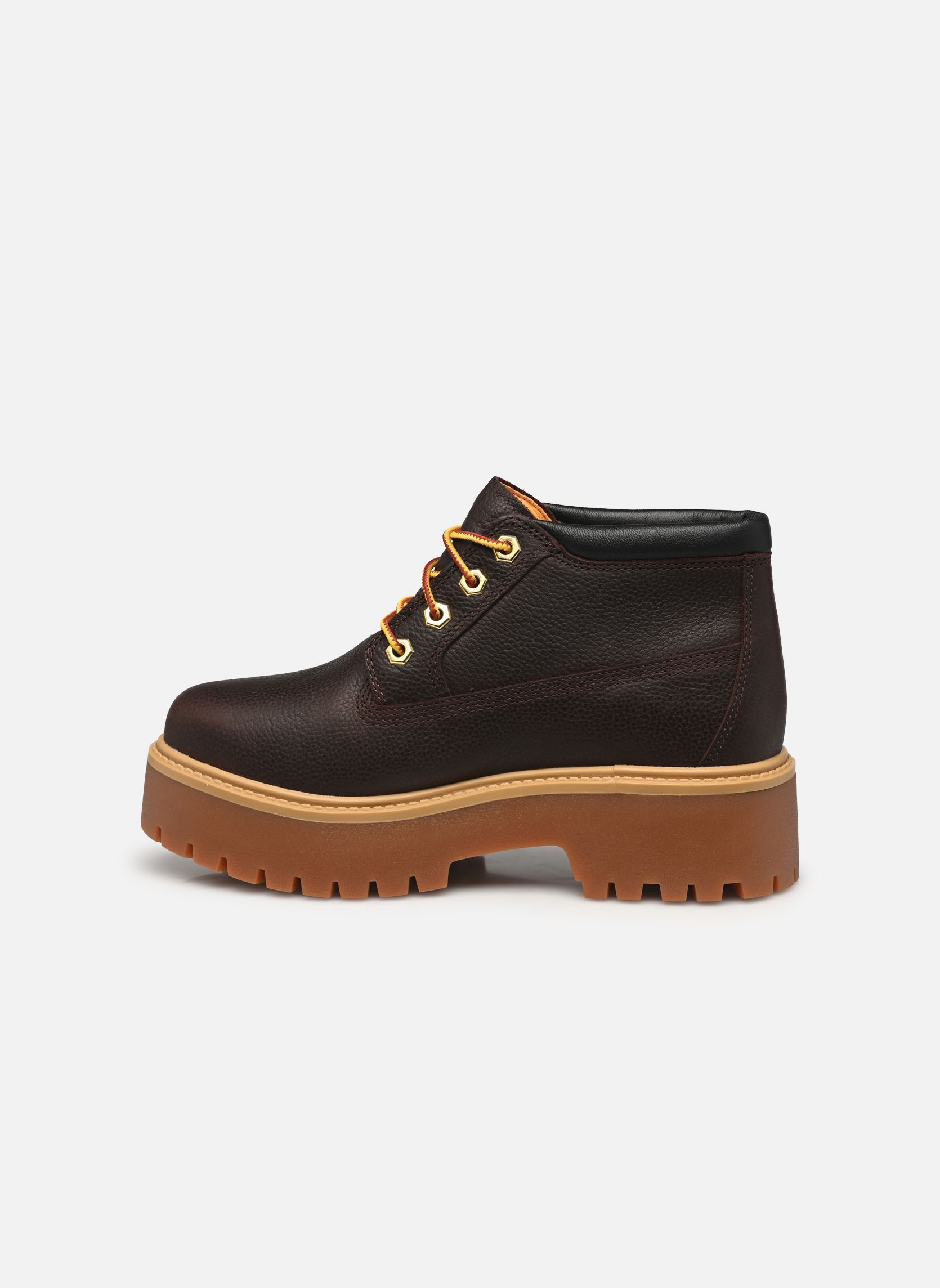 Veterlaarsjes STONE STREET MID LACE UP WATERPROOF BOOT dames bruin Timberland Veterlaarsjes STONE STREET MID LACE UP WATERPROOF BOOT dames bruin DK BROWN FULL GRAIN W BLK