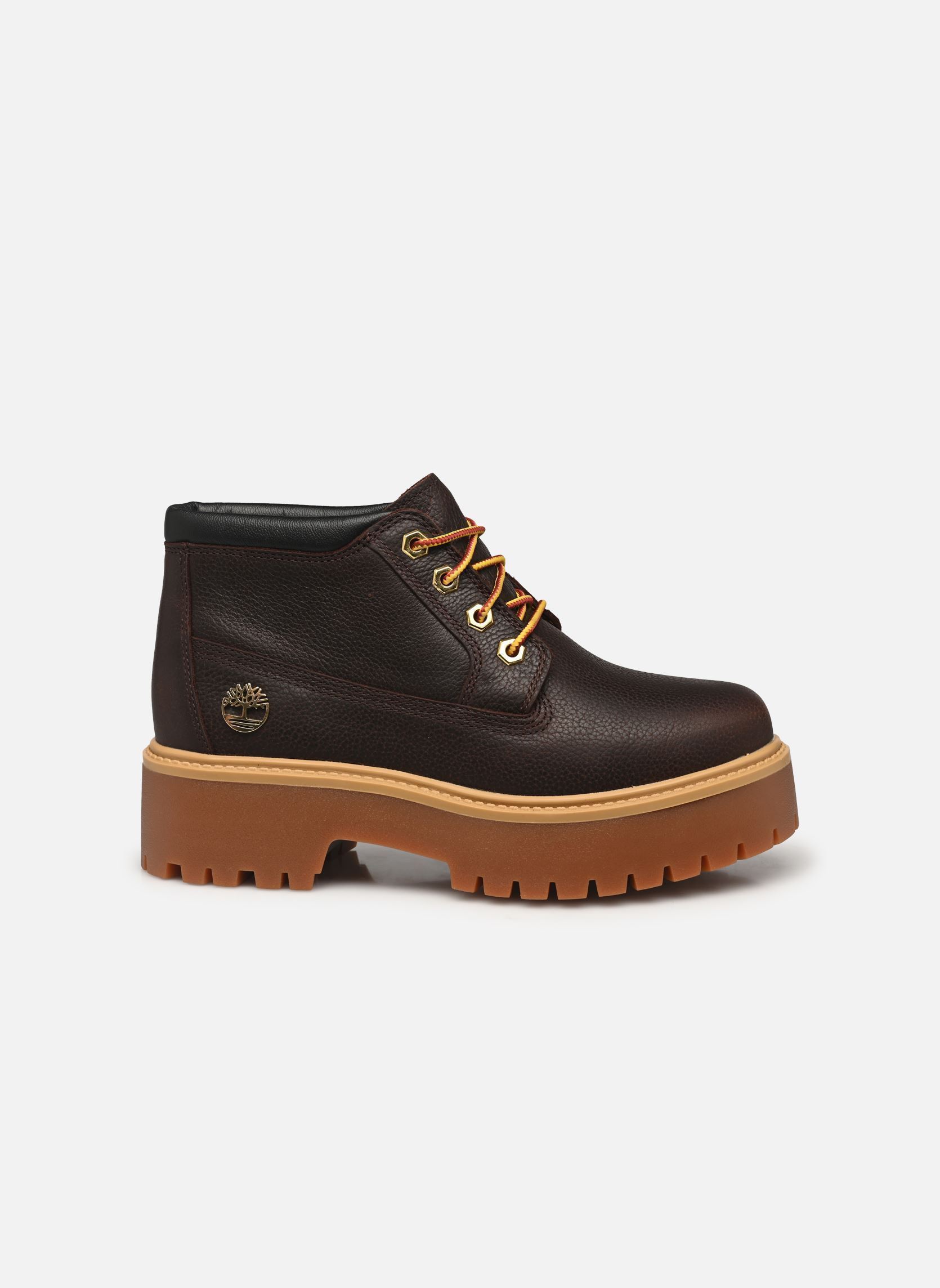 Veterlaarsjes STONE STREET MID LACE UP WATERPROOF BOOT dames bruin Timberland Veterlaarsjes STONE STREET MID LACE UP WATERPROOF BOOT dames bruin DK BROWN FULL GRAIN W BLK
