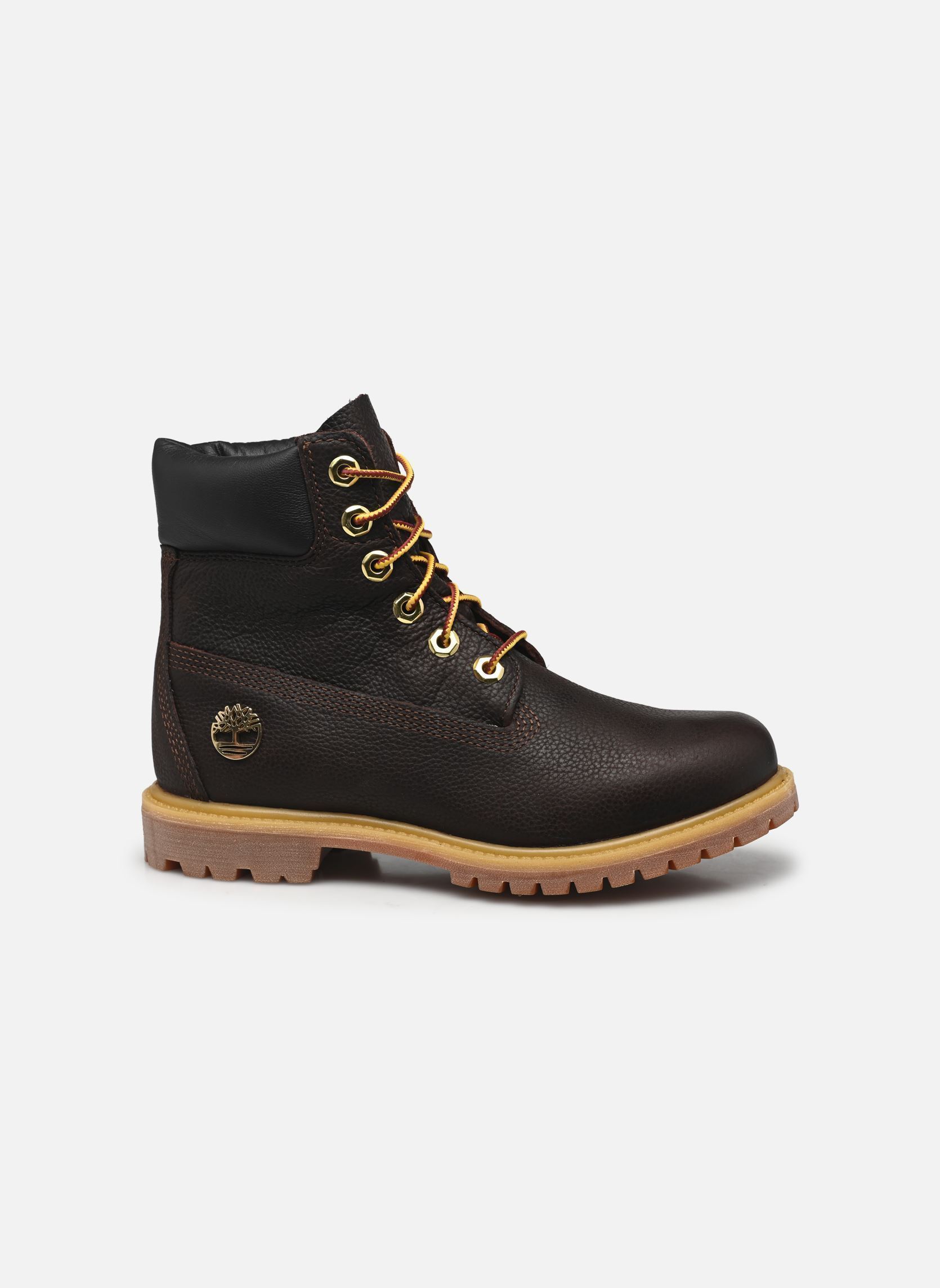 Veterlaarsjes 6 INCH LACE UP WATERPROOF BOOT CAPSULE C dames bruin Timberland Veterlaarsjes 6 INCH LACE UP WATERPROOF BOOT CAPSULE C dames bruin DK BROWN FULL GRAIN W BLK