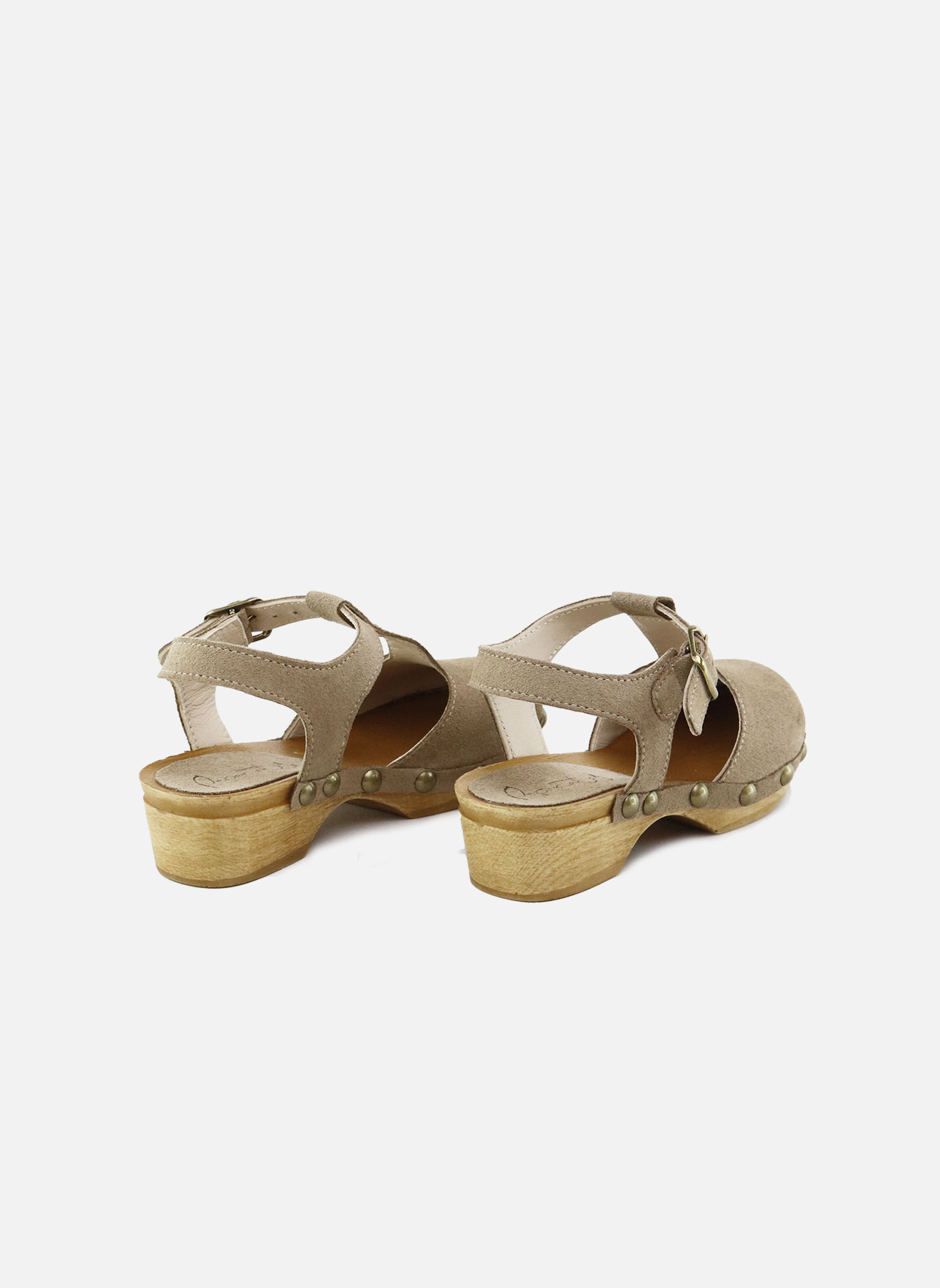 Mules et sabots Sabots 0219AJ-VELOUR-SACO Topo fille marron Eli 1957 Mules et sabots Sabots 0219AJ-VELOUR-SACO Topo fille marron Taupe