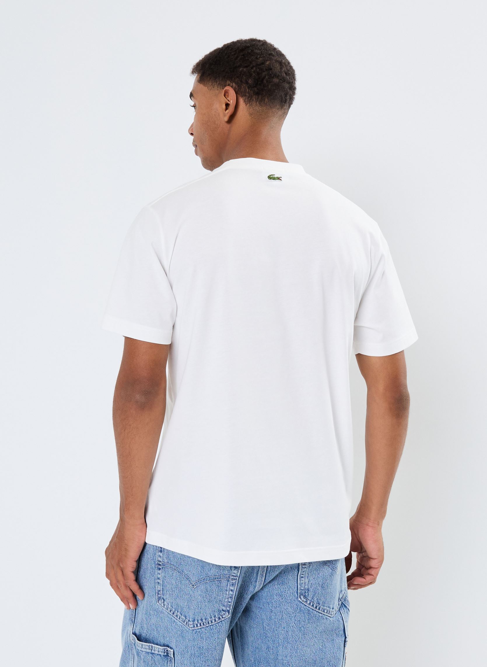 Tee-shirts manches courtes T-shirt classic fit imprimé signature homme blanc Lacoste Tee-shirts manches courtes T-shirt classic fit imprimé signature homme blanc FARINE