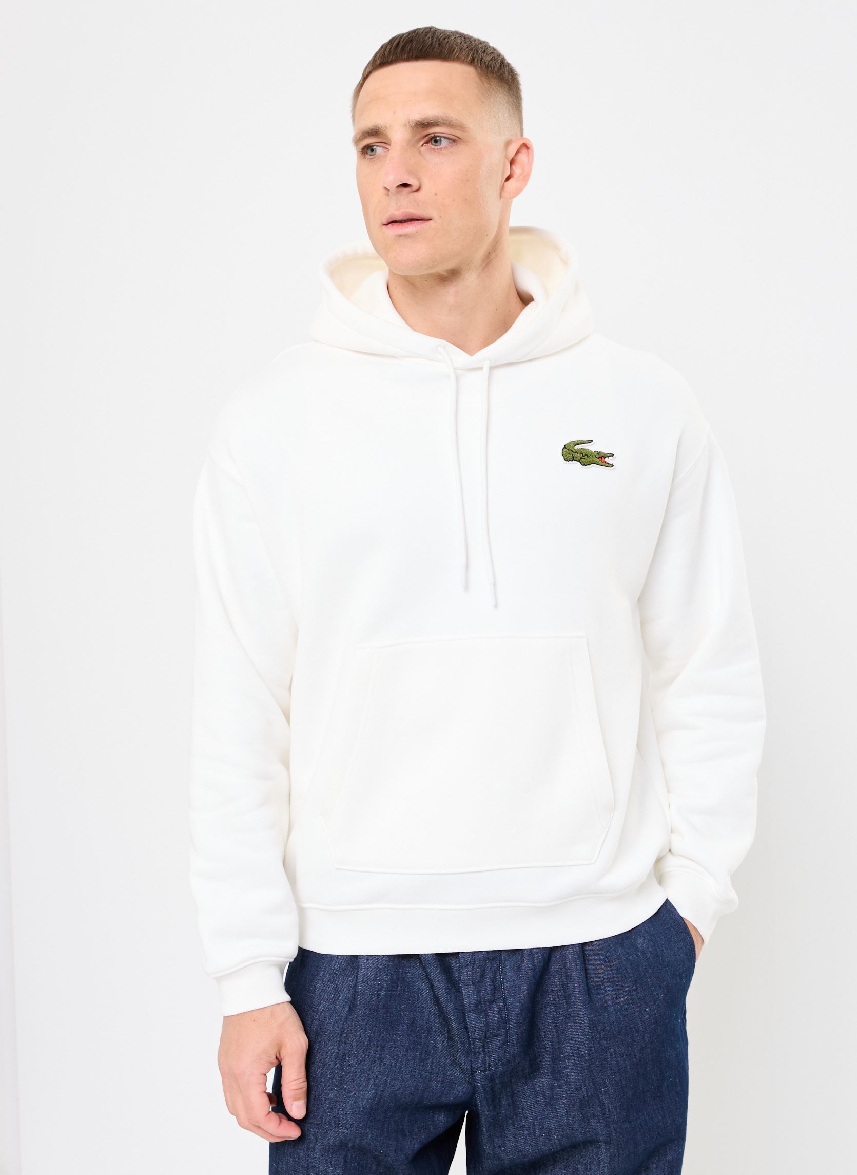 Sweat shirt Lacoste SWEATSHIRT À CAPUCHE LOOSE FIT AVEC BADGE EU - vue 2